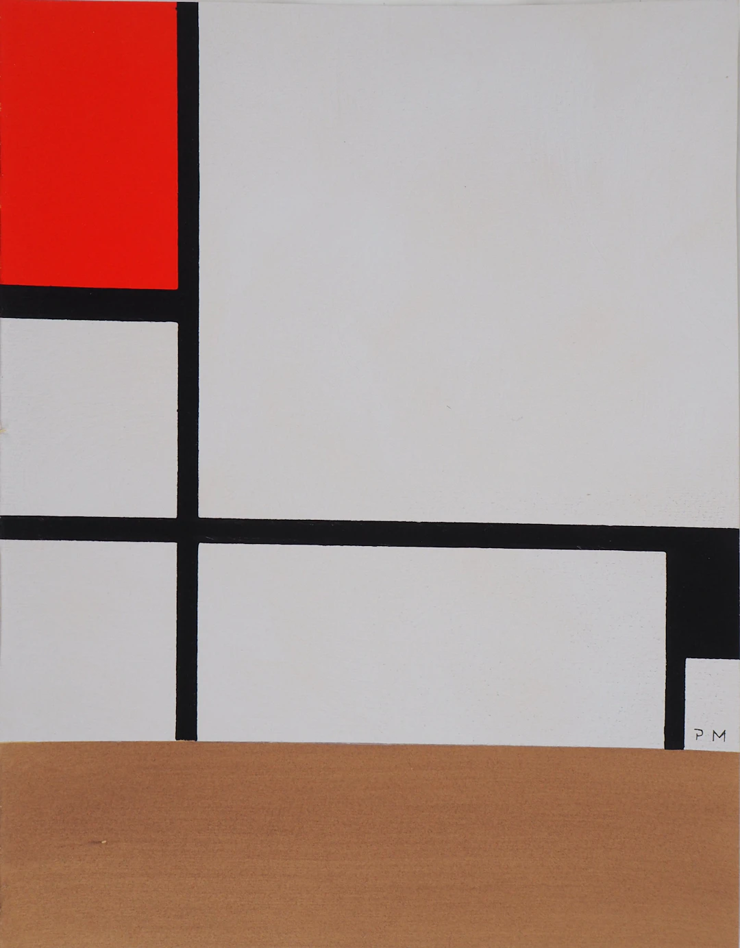 Piet MONDRIAN : Composition - Pochoir en couleurs