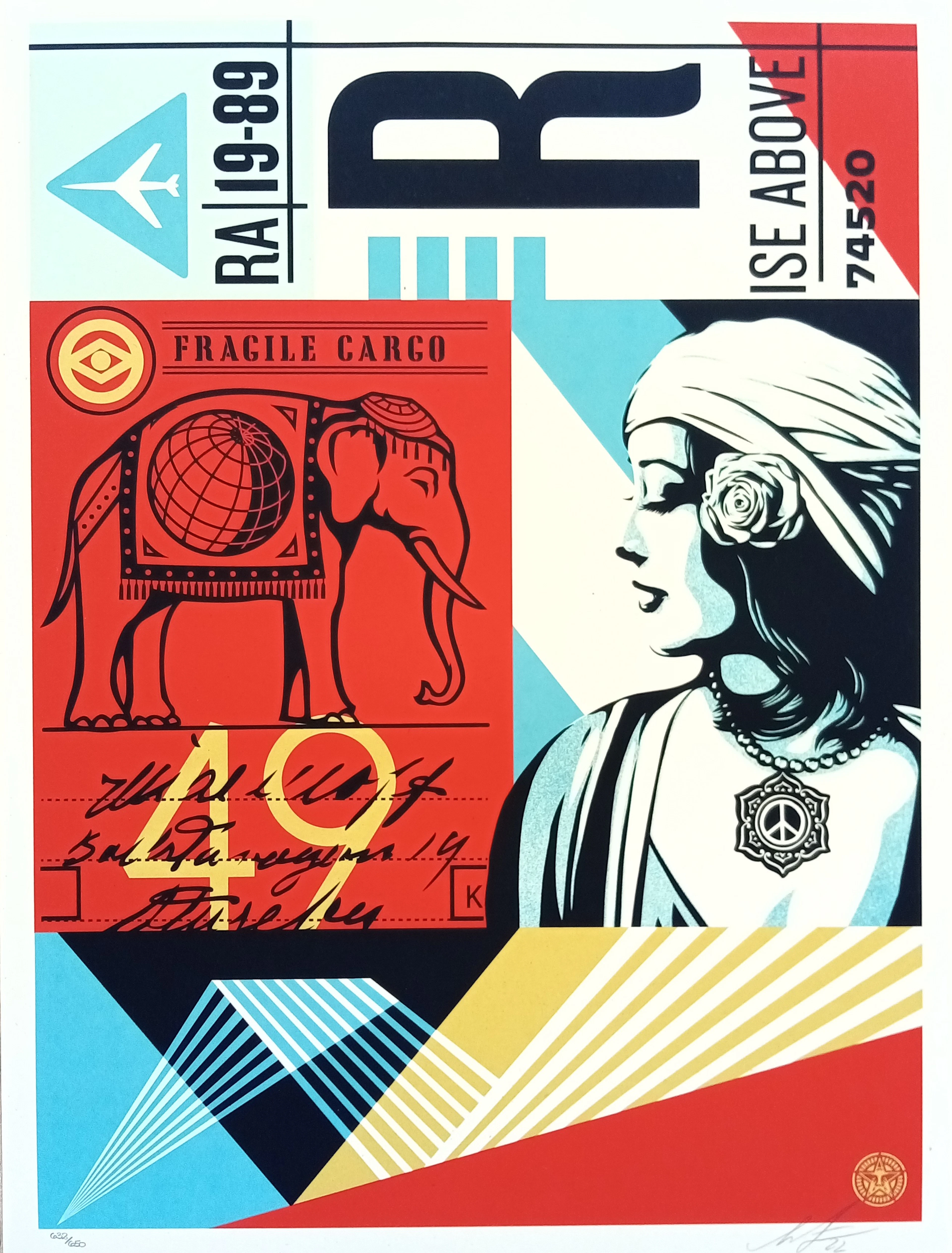 Shepard FAIREY (Obey) - Fragile Cargo, 2022 - Sérigraphie signée et numérotée
