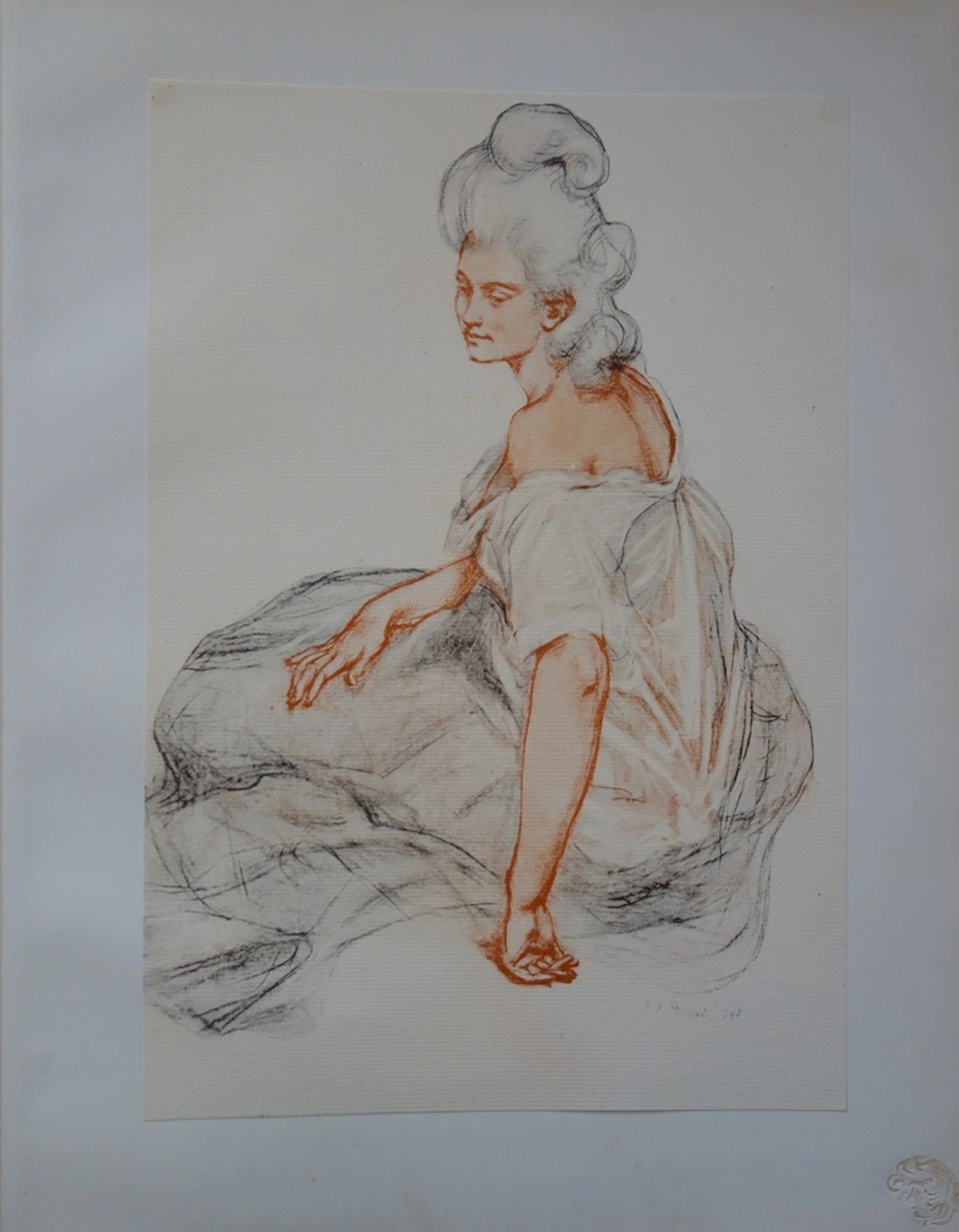 René François Xavier Prinet - Manon, Lithographie originale signée (1897)