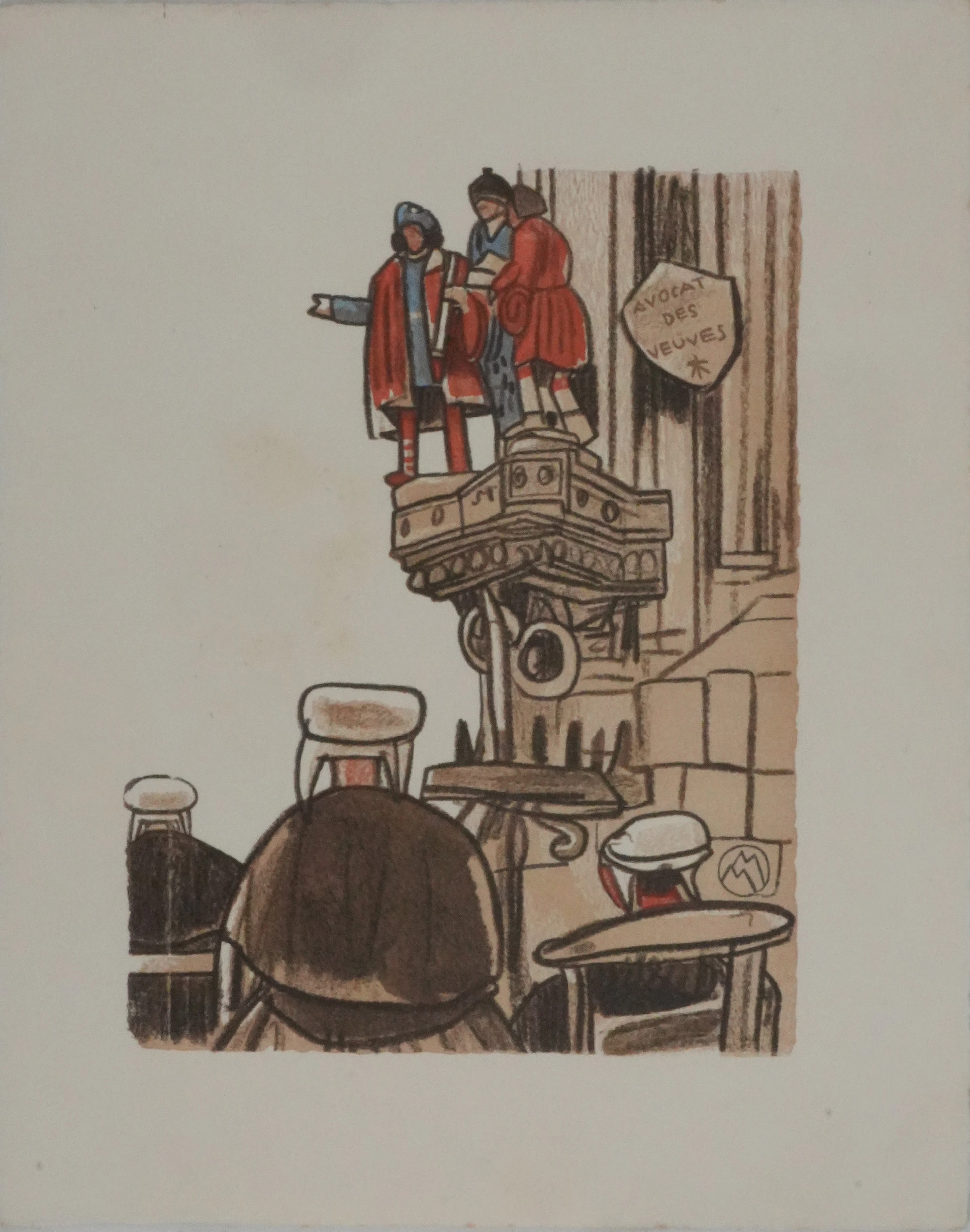 Mathurin MEHEUT : Bretagne, Procession pour Saint Yves, Gravure originale