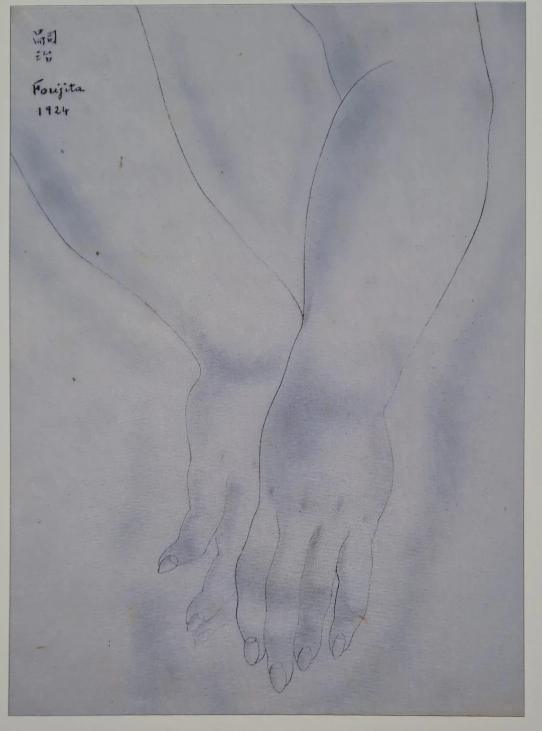 Léonard Foujita (d’après) - Etude de mains - Impression d’art, signée