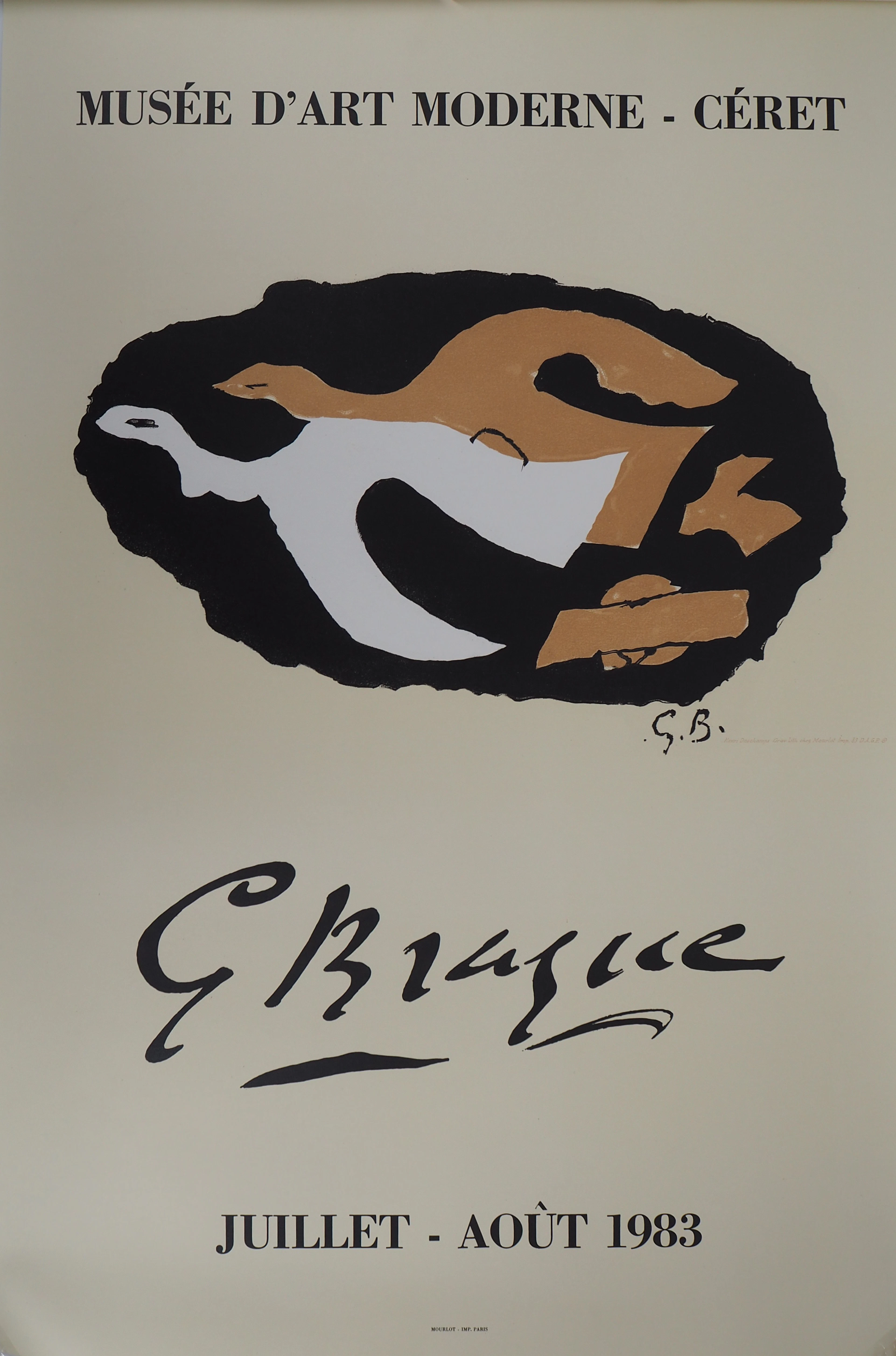 Georges BRAQUE : Les Colombes - Lithographie signée Musée Céret