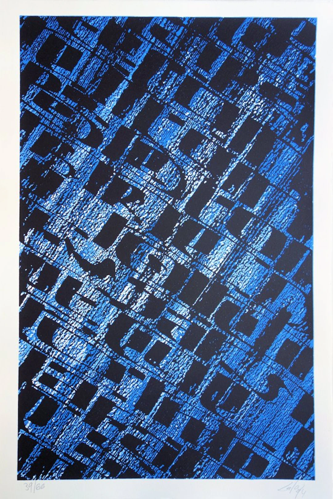 Frank LALOU : Kabbale de lettres hébraïques - Lithographie originale signée
