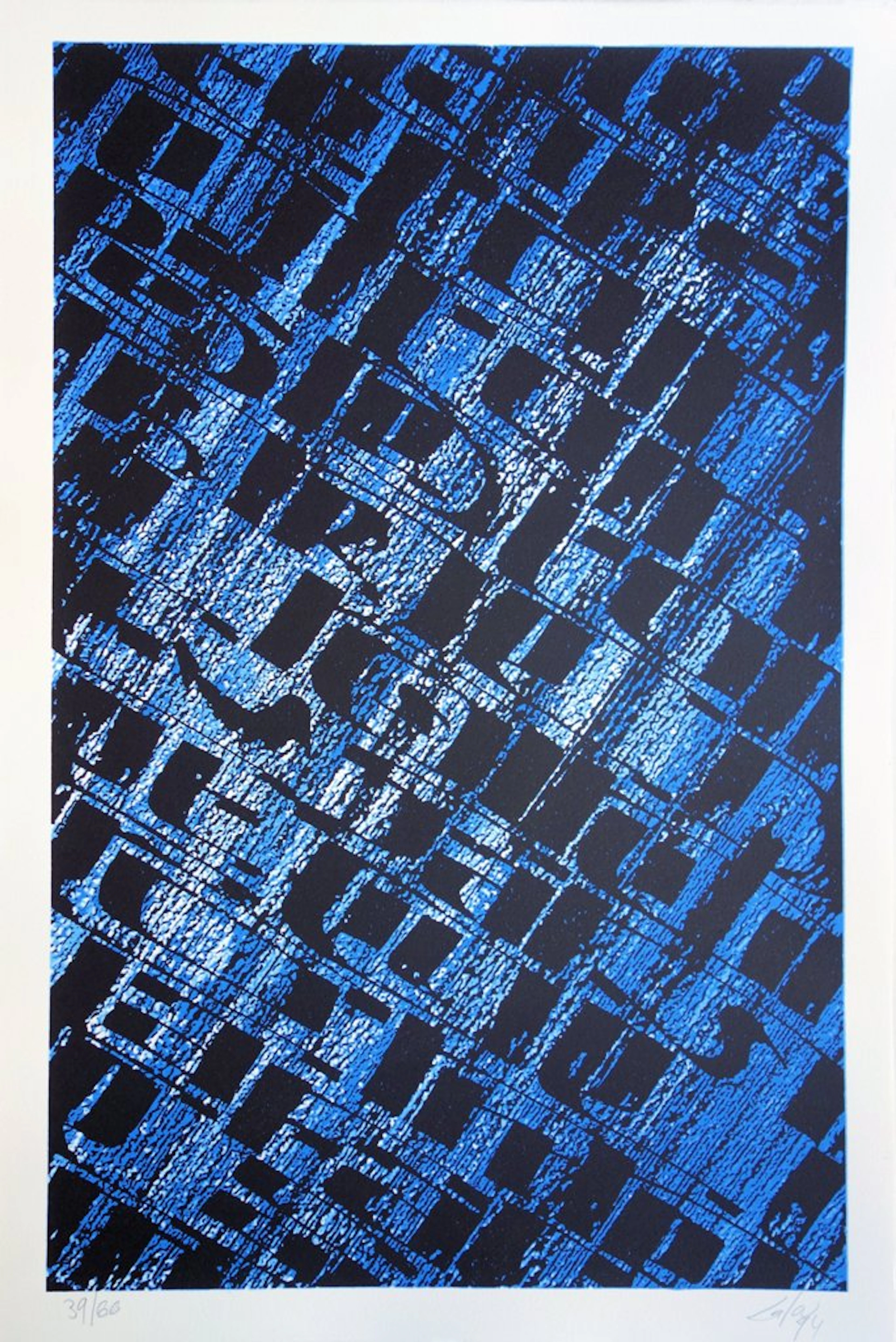 Frank LALOU : Kabbale de lettres hébraïques - Lithographie originale signée
