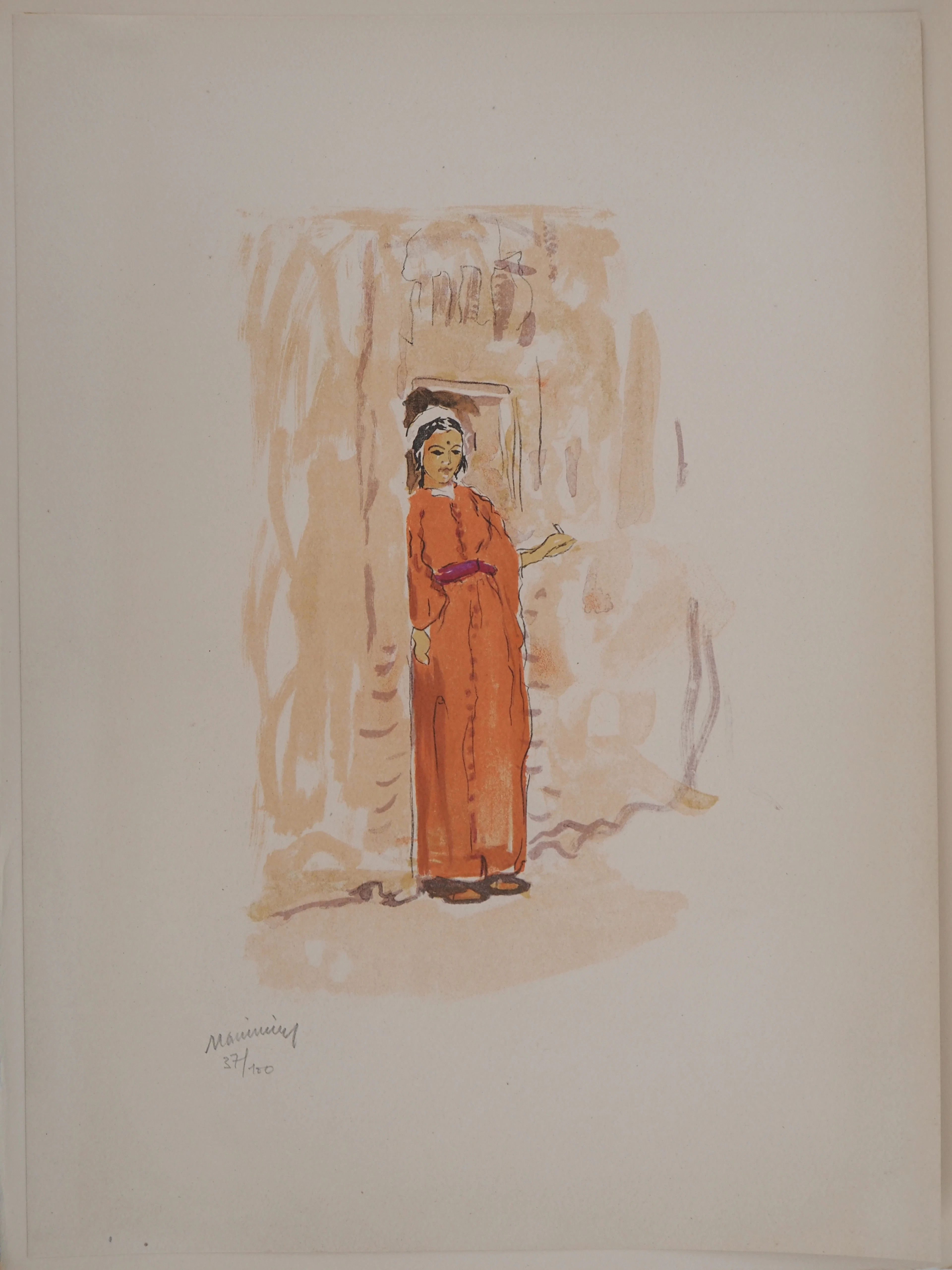 Lucien MAINSSIEUX : Fez. Le quartier réservé - Lithographie originale