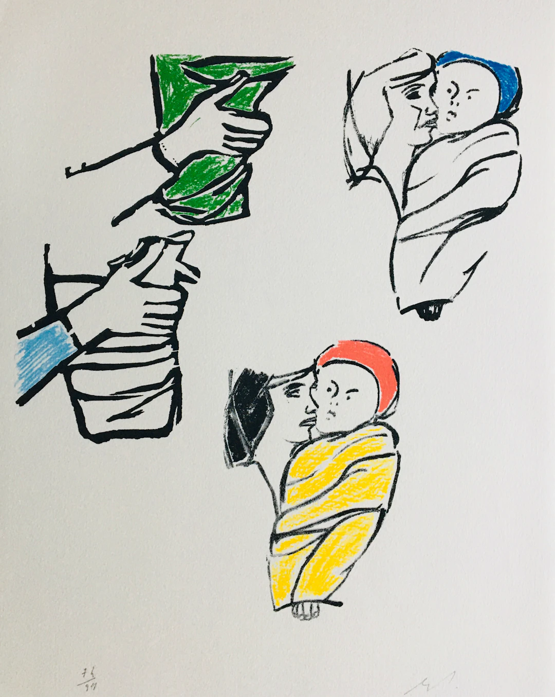 Pierre BURAGLIO - Sans-titre, 2005 - Lithographie originale signée au crayon