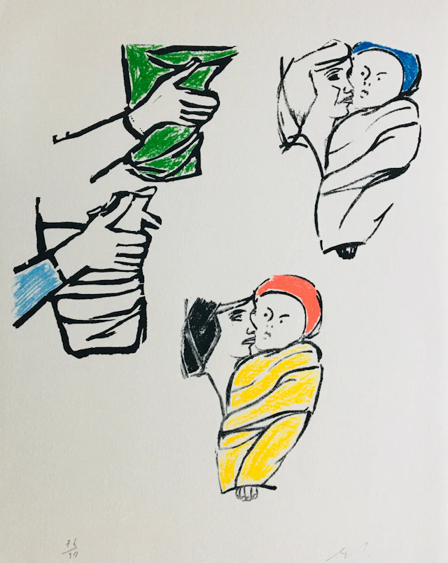 Pierre BURAGLIO - Sans-titre, 2005 - Lithographie originale signée au crayon