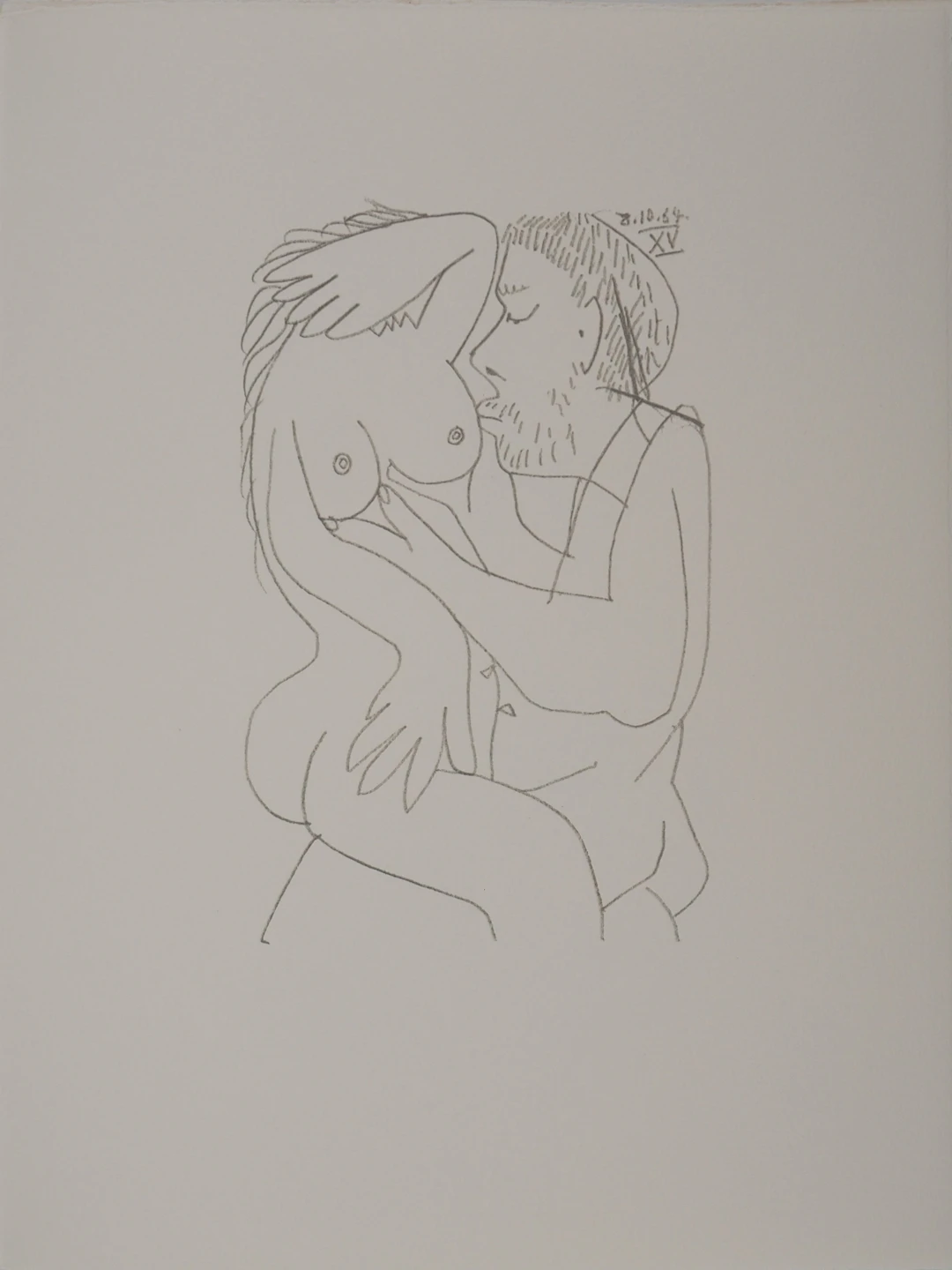 Pablo PICASSO : Le Goût du Bonheur, Les étreintes Lithographie