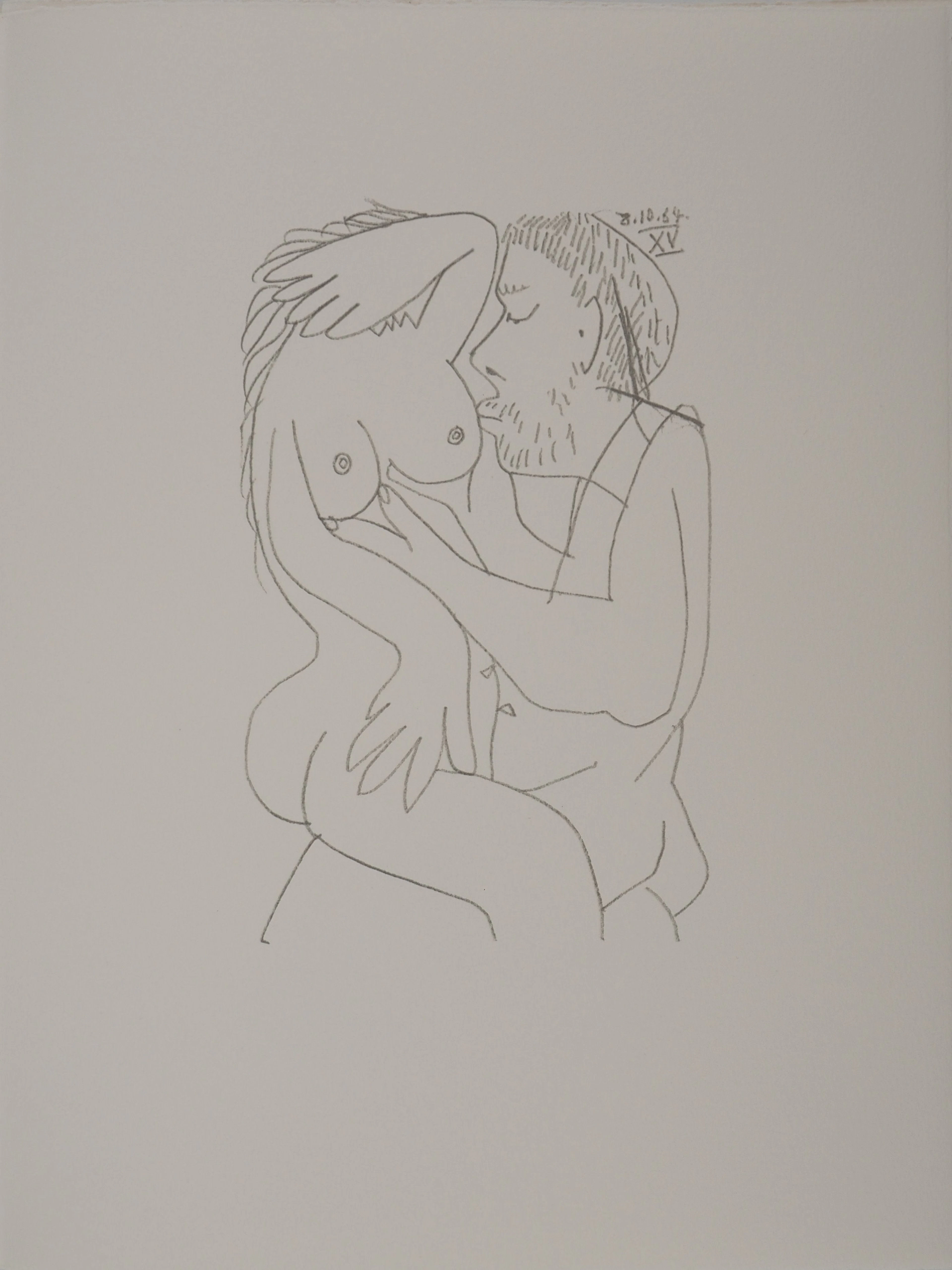 Pablo PICASSO : Le Goût du Bonheur, Les étreintes Lithographie