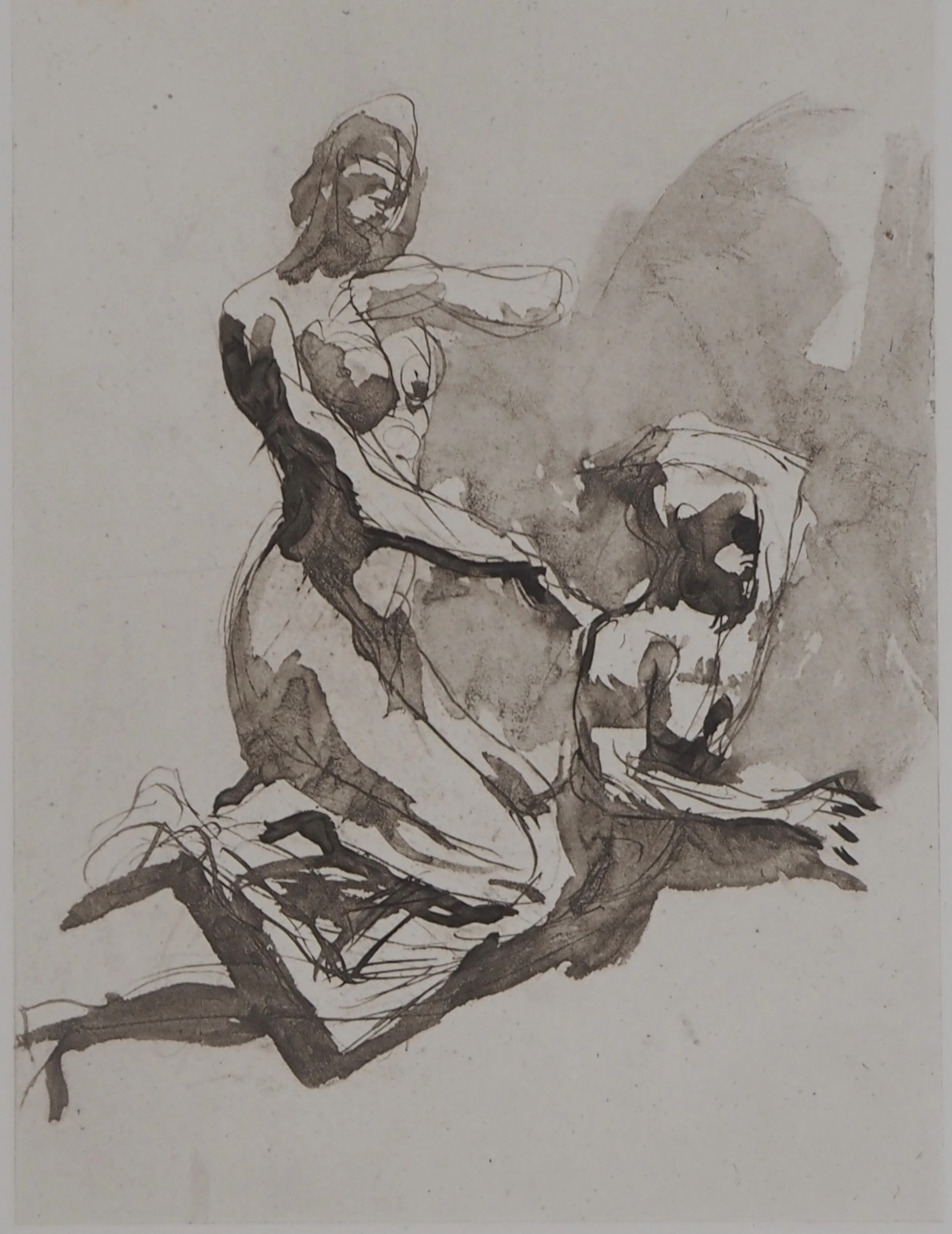Auguste RODIN : Scène de lutte, Gravure