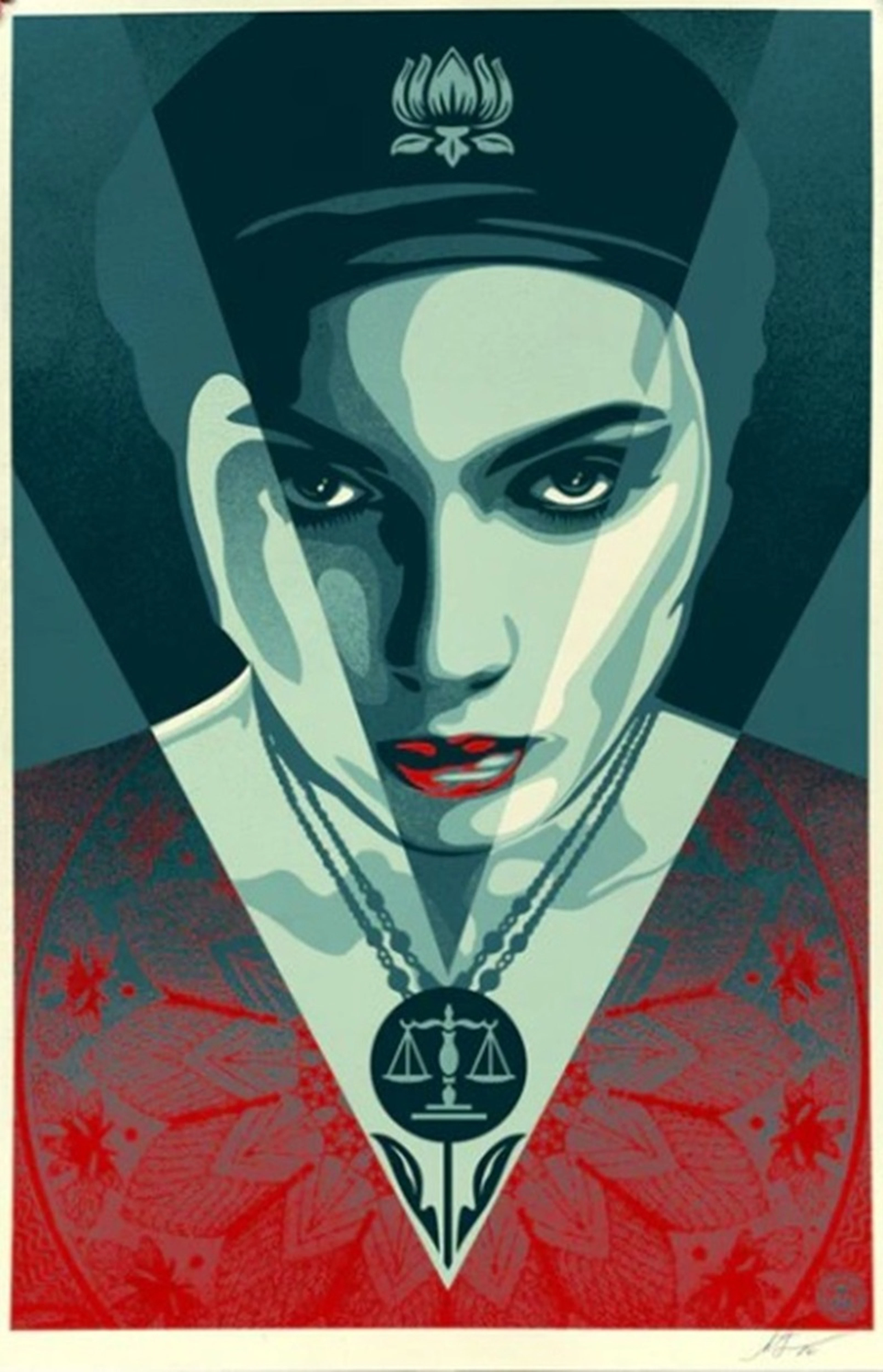 Shepard Fairey (OBEY) - Justice Woman - Sérigraphie en couleurs signée
