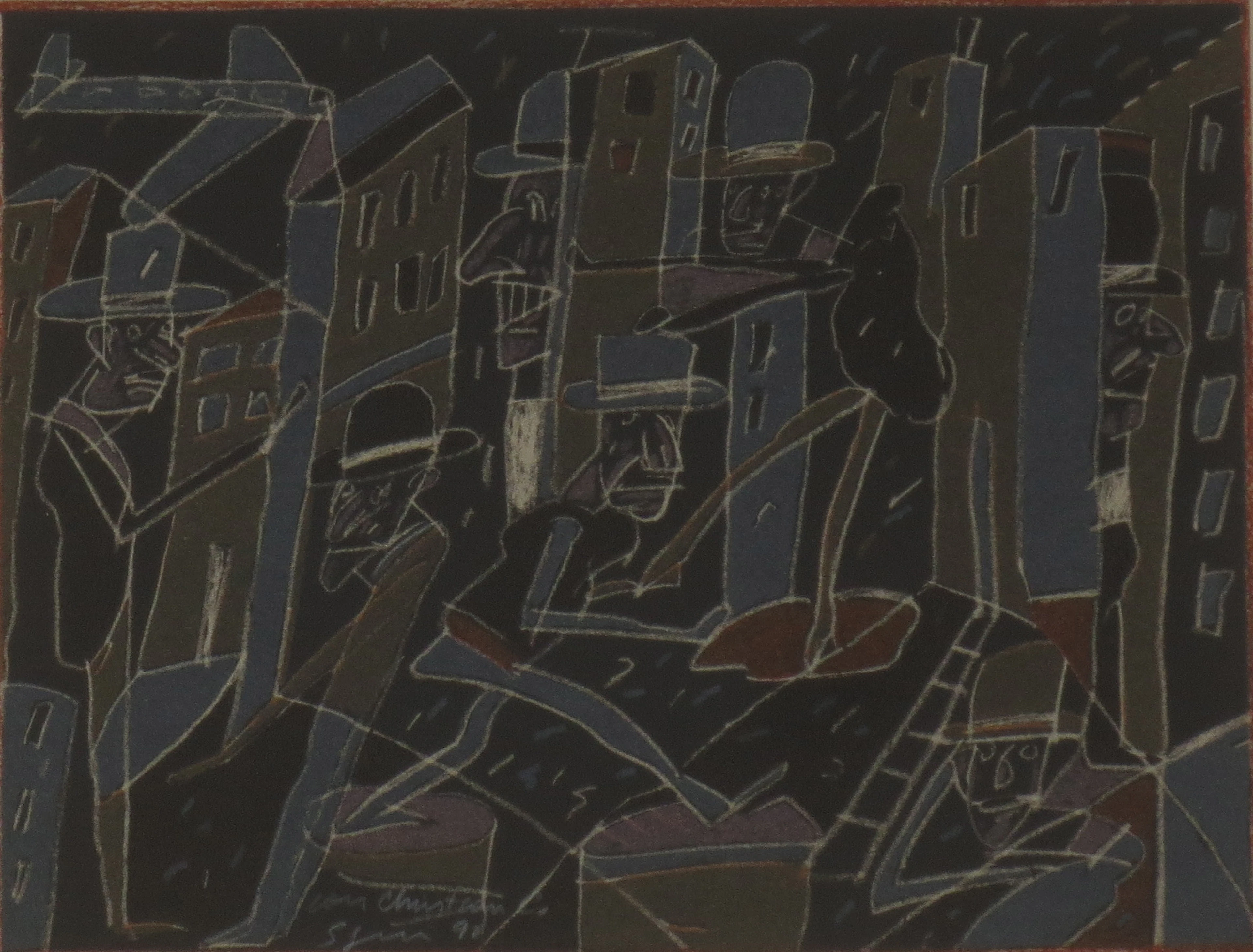 Antonio SEGUI - Le froid bleu des contre nuits - Lithographie signée au crayon