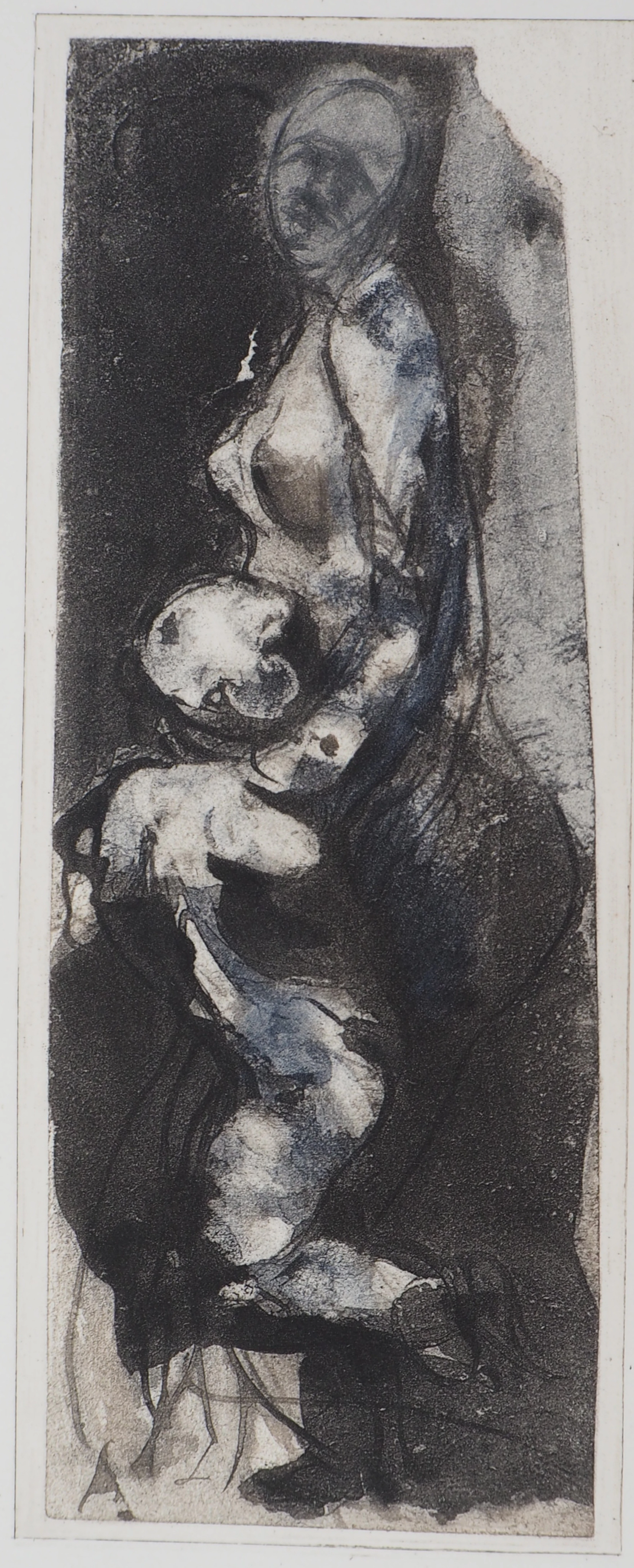 Auguste RODIN (d’après) : L’amour maternel - Gravure