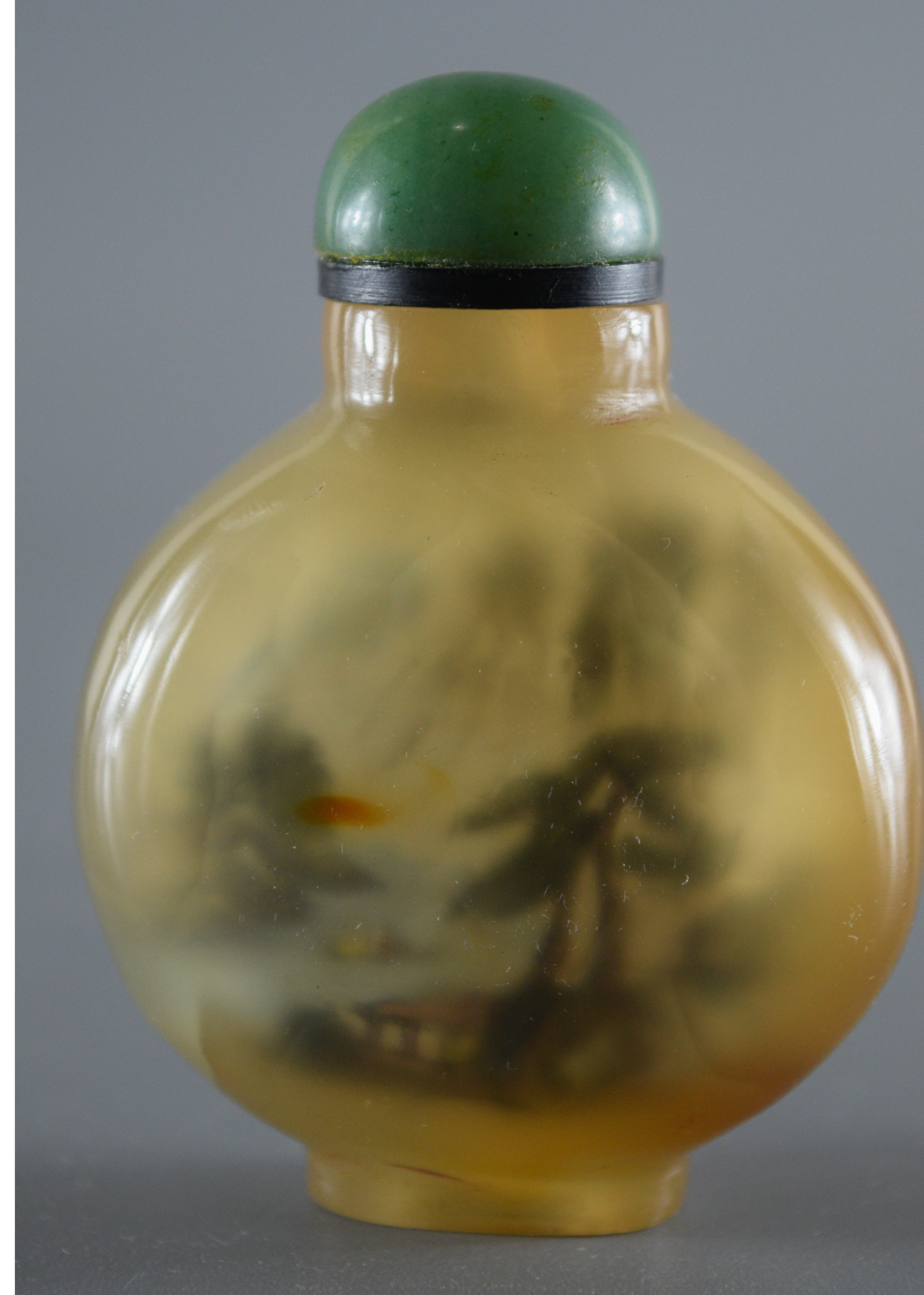 Chine - Flacon tabatière en agate - Fin du XIX siècle