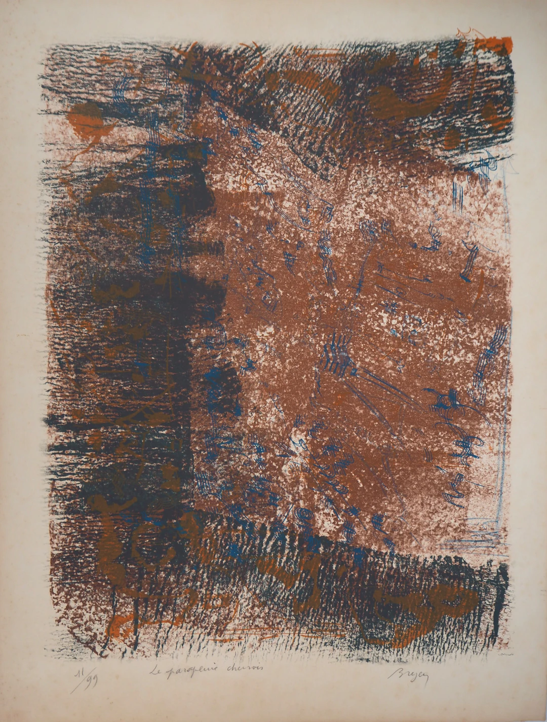 Camille BRYEN - Parapluie chinois, 1973 - Lithographie originale signée