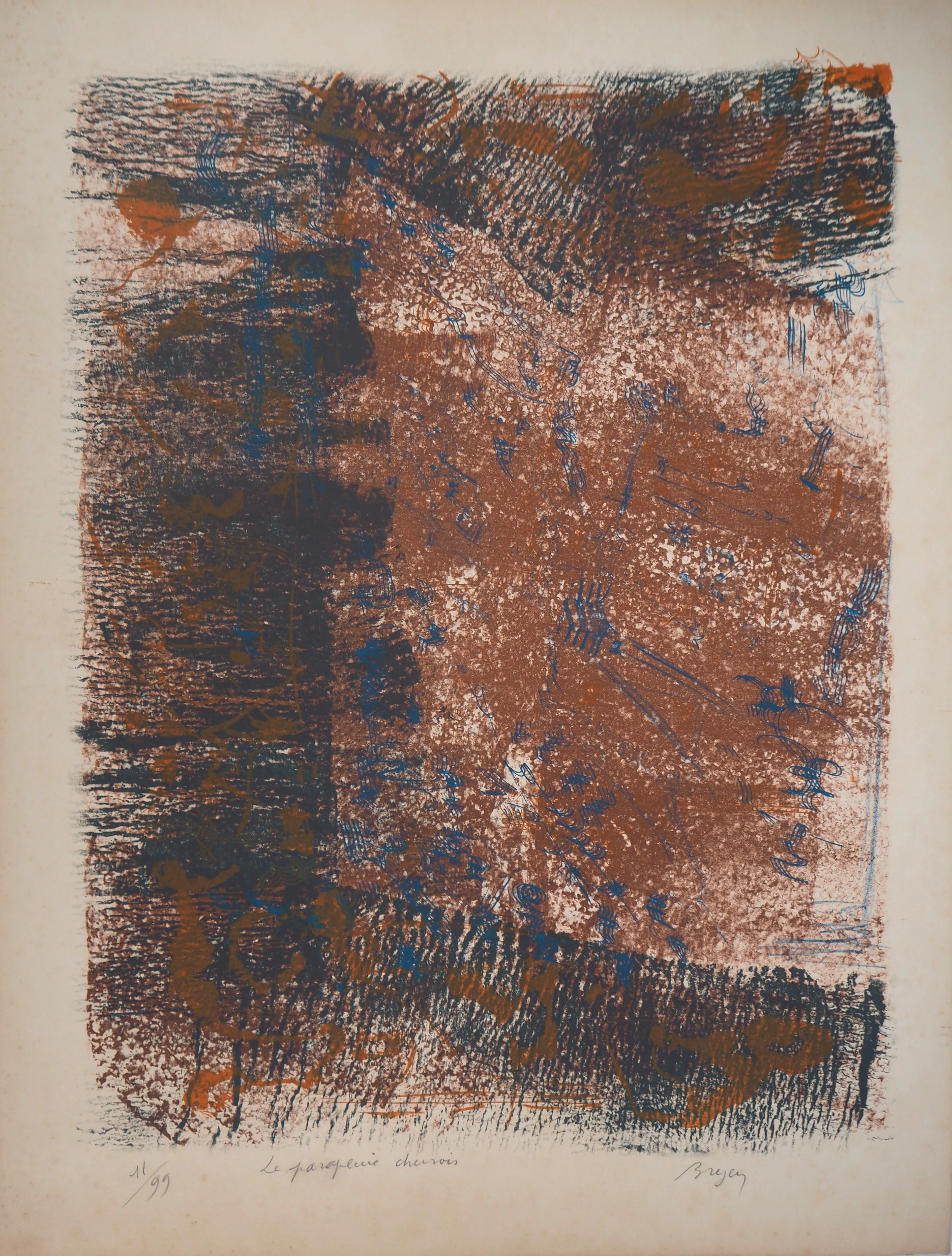 Camille BRYEN - Parapluie chinois, 1973 - Lithographie originale signée