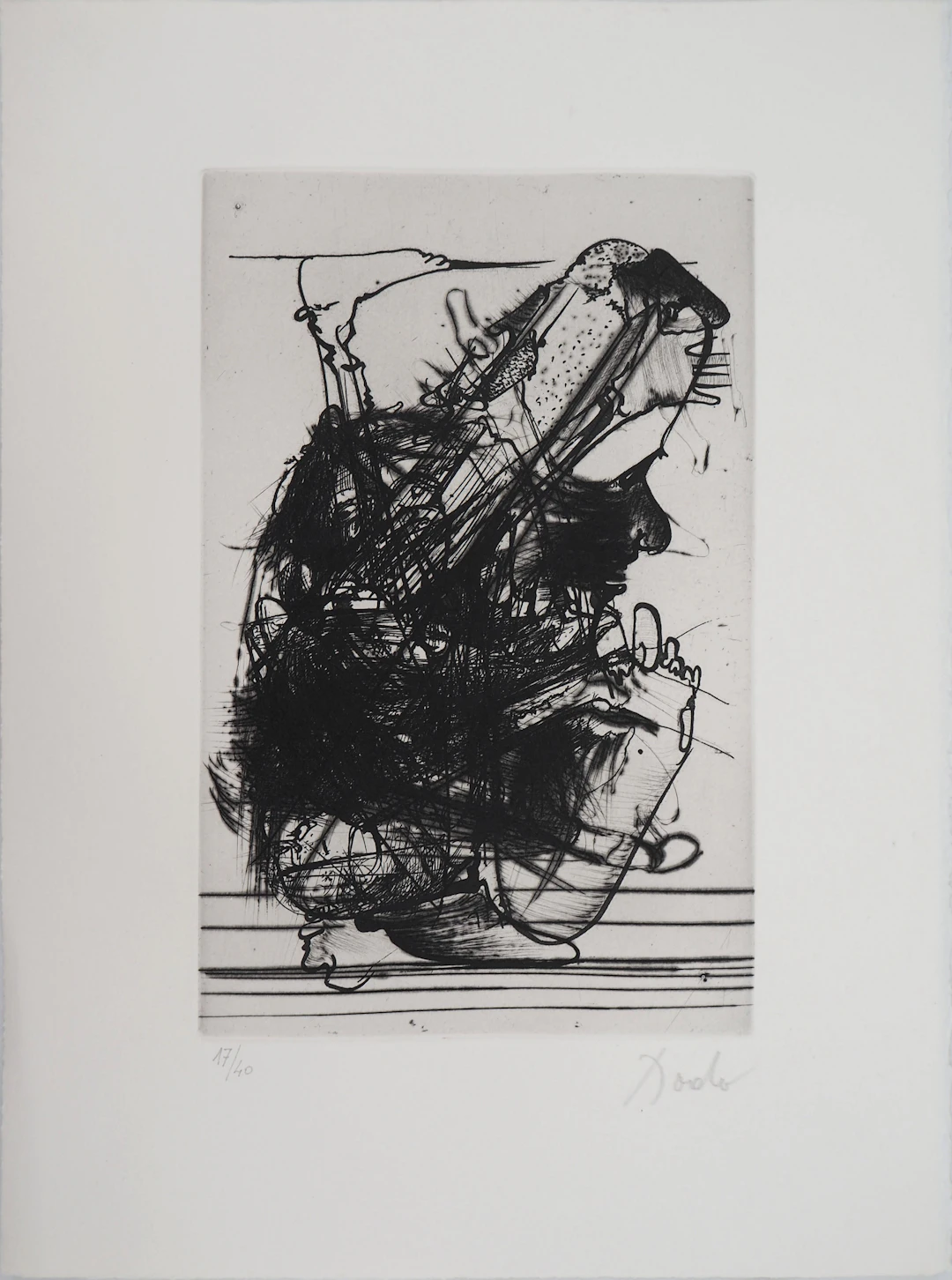 DADO : Personnage surréaliste, 1997 - Gravure originale signée au crayon