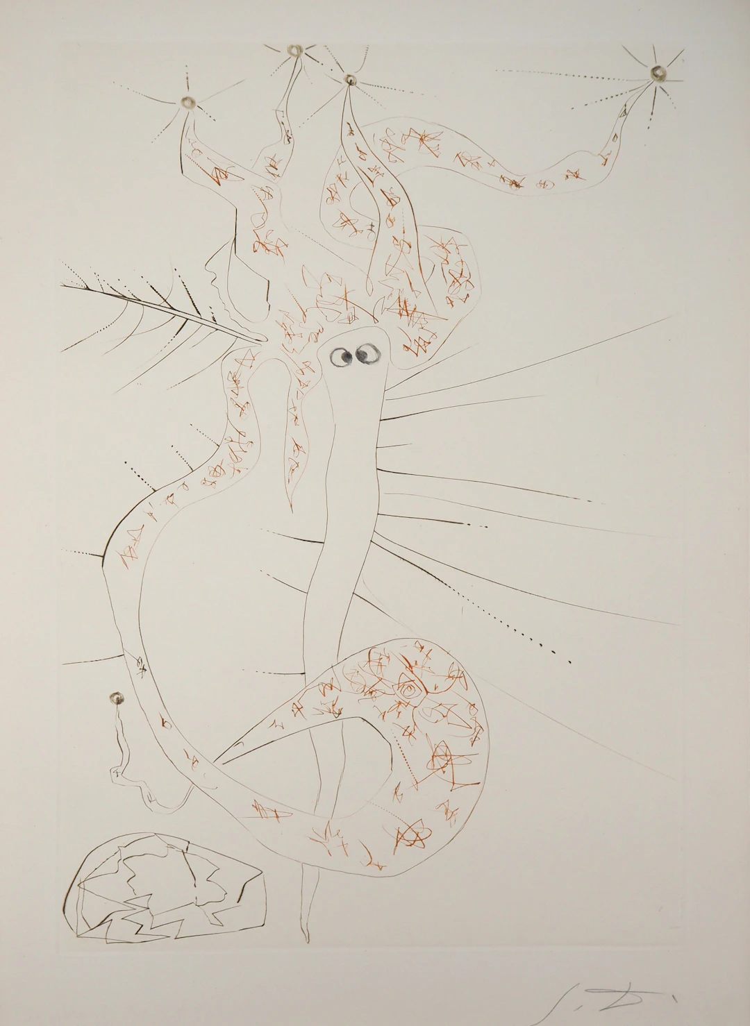 Salvador DALI : Tristan le fou, 1970 - Gravure Originale Signée