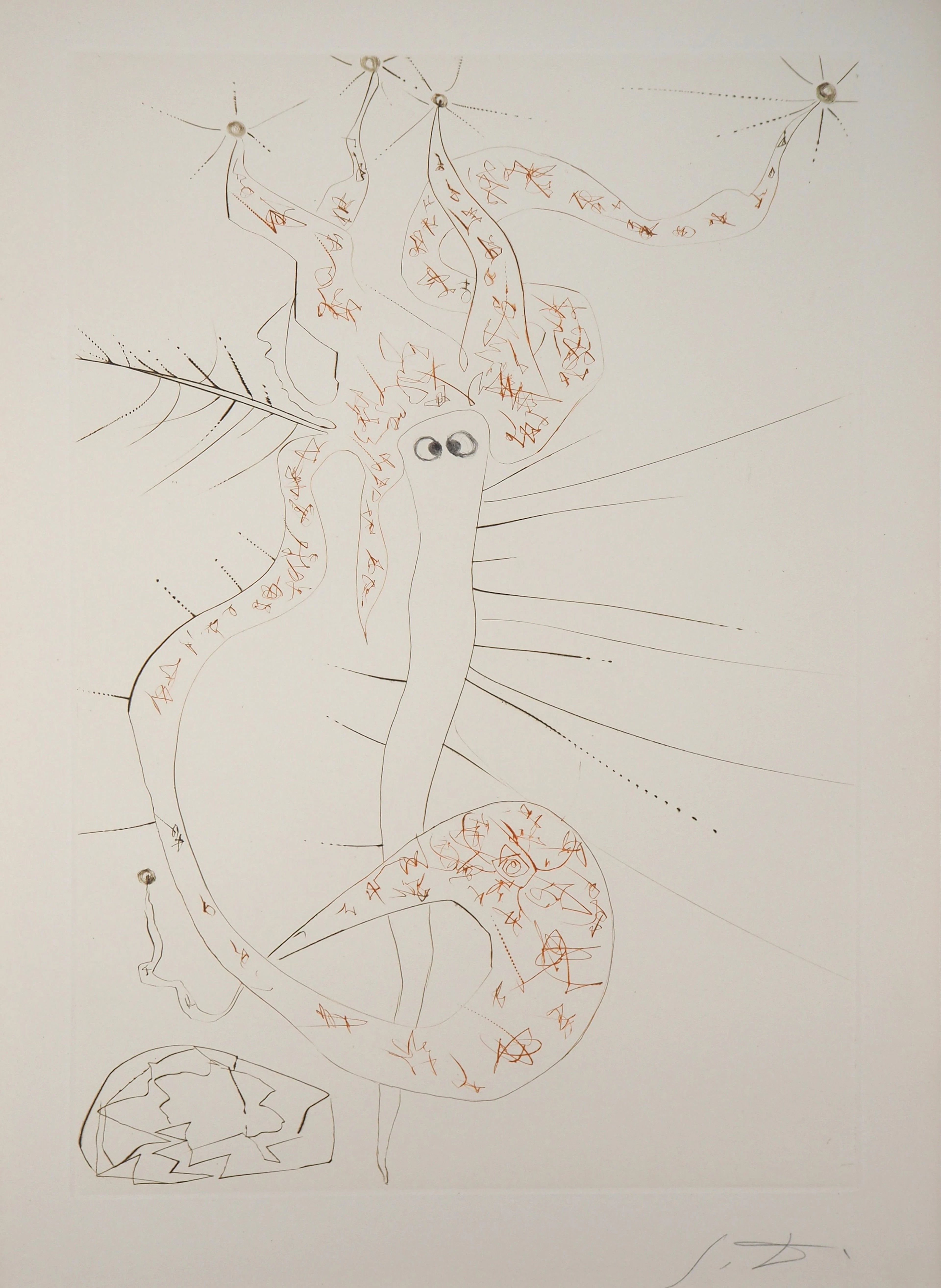 Salvador DALI : Tristan le fou, 1970 - Gravure Originale Signée