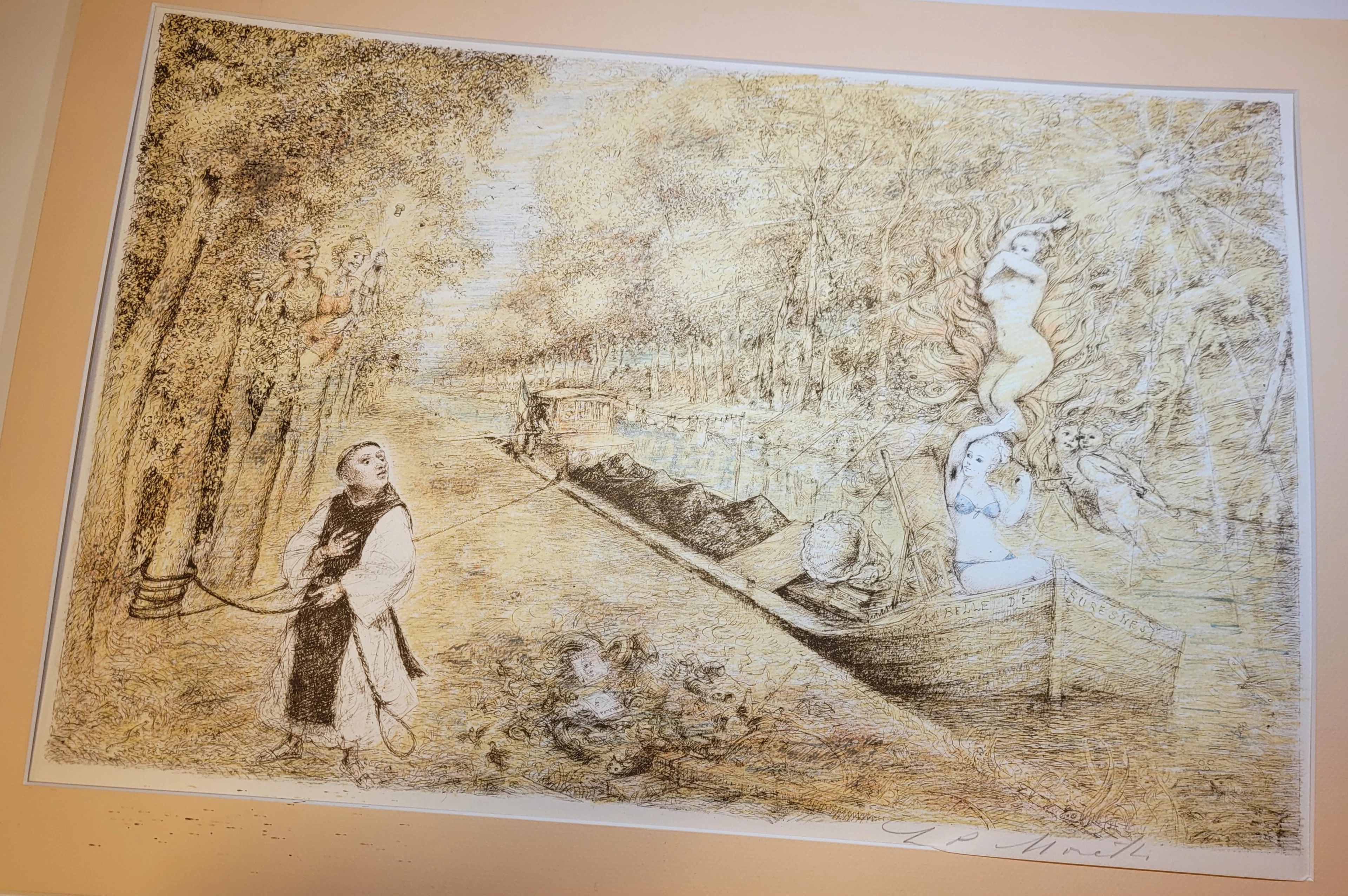 Lucien-Philippe MORETTI - Le Braconnier de Dieu 1, 1975 - Lithographie