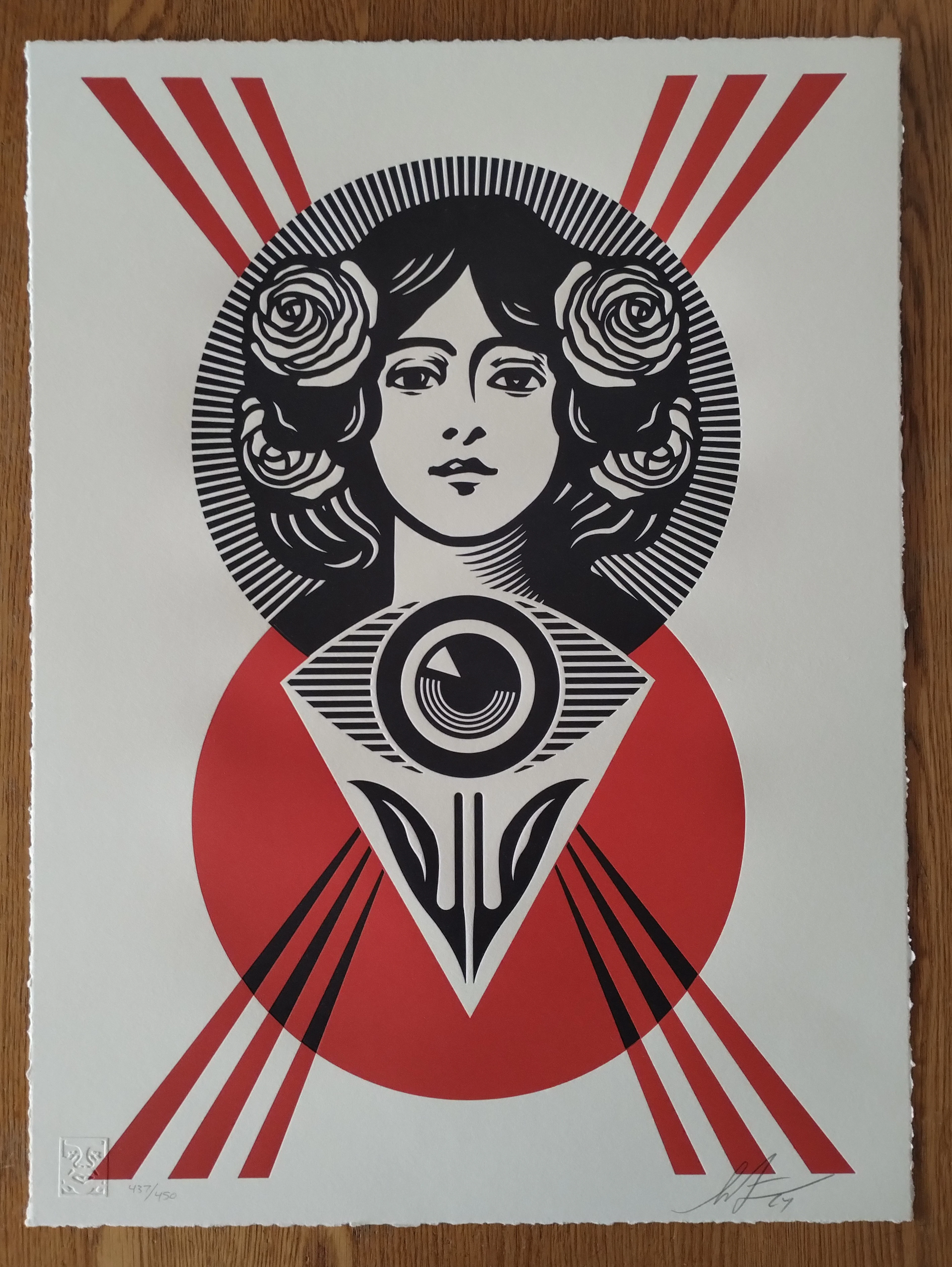 Shepard FAIREY (Obey) - Third Eye Open 2024 Letterpress Shepard Fairey Obey