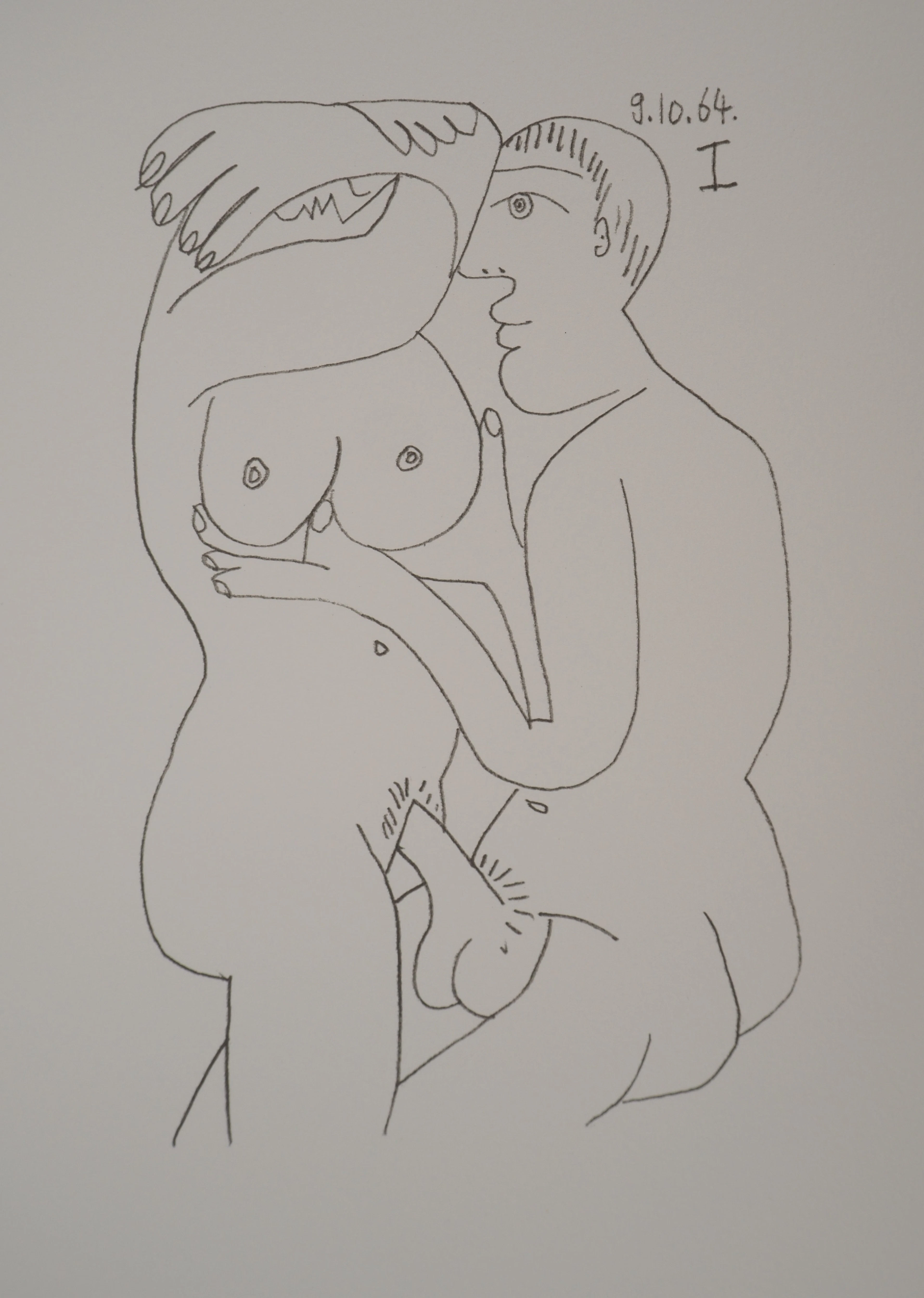 Pablo PICASSO : Le Goût du Bonheur, Intimité partagée, Lithographie
