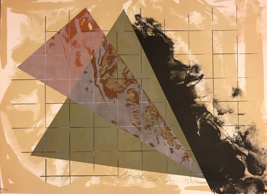 Laddie John DILL - Aerial Landscape 3, 1988 - Lithographie signée au crayon