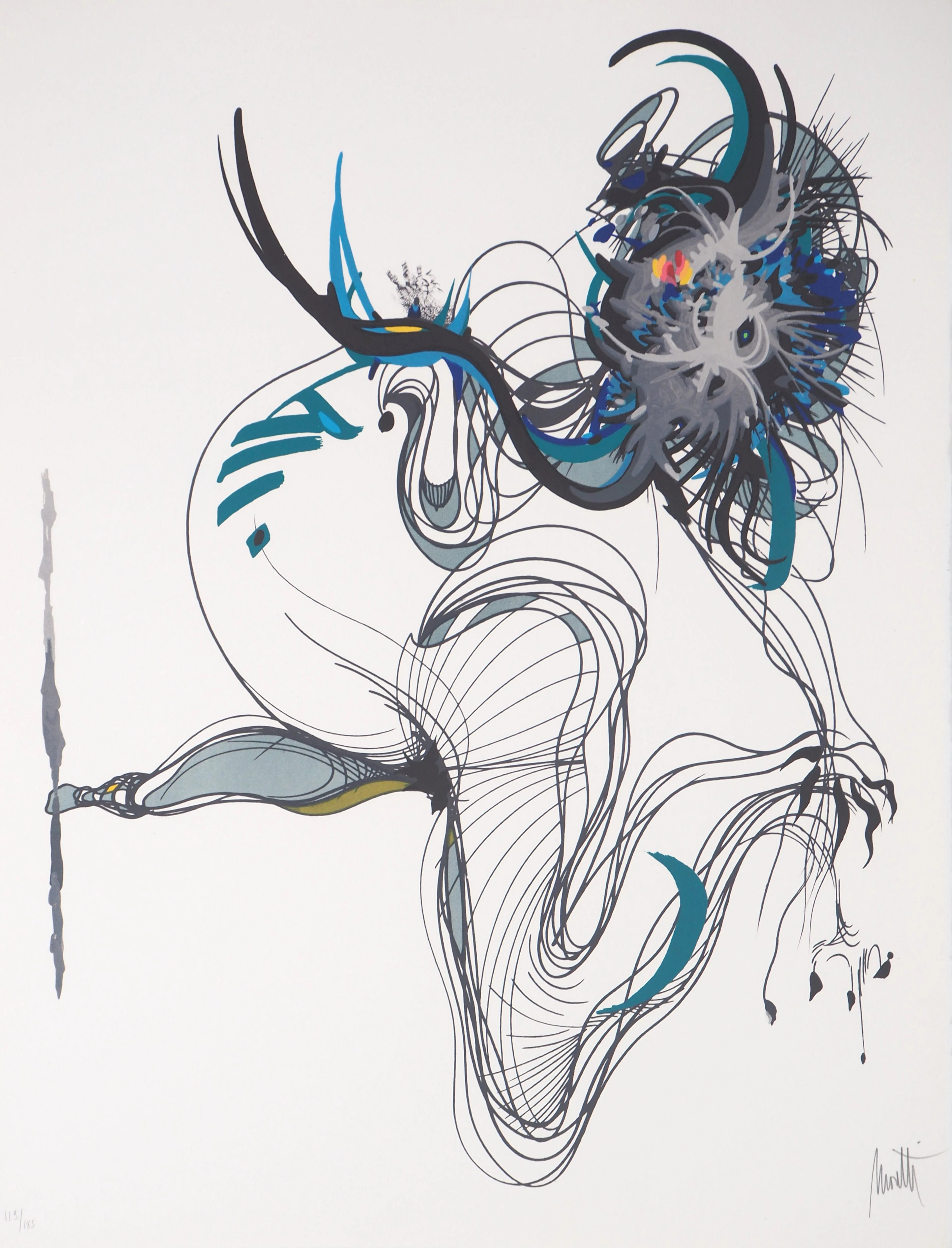 Raymond MORETTI : Vitesse - Lithographie originale signée