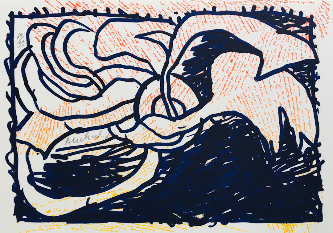 Pierre ALECHINSKY - Sans-titre, 2013 - Lithographie originale signée au crayon