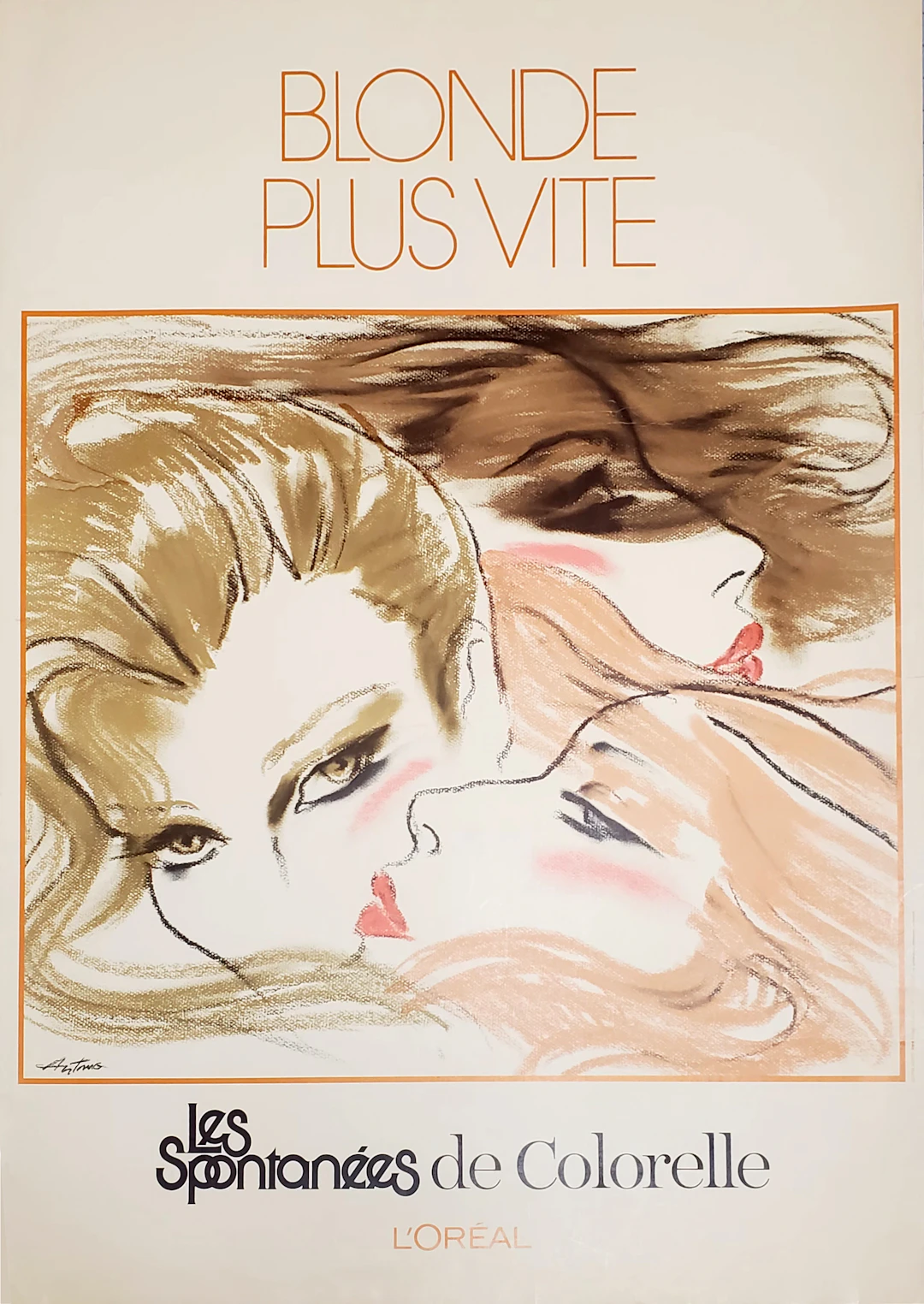 Antonio Lopez, L’Oréal, Blonde Plus Vite, affiche, 1970