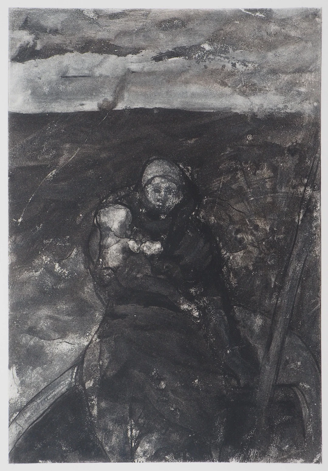 Auguste RODIN : La barque de Caron, Gravure