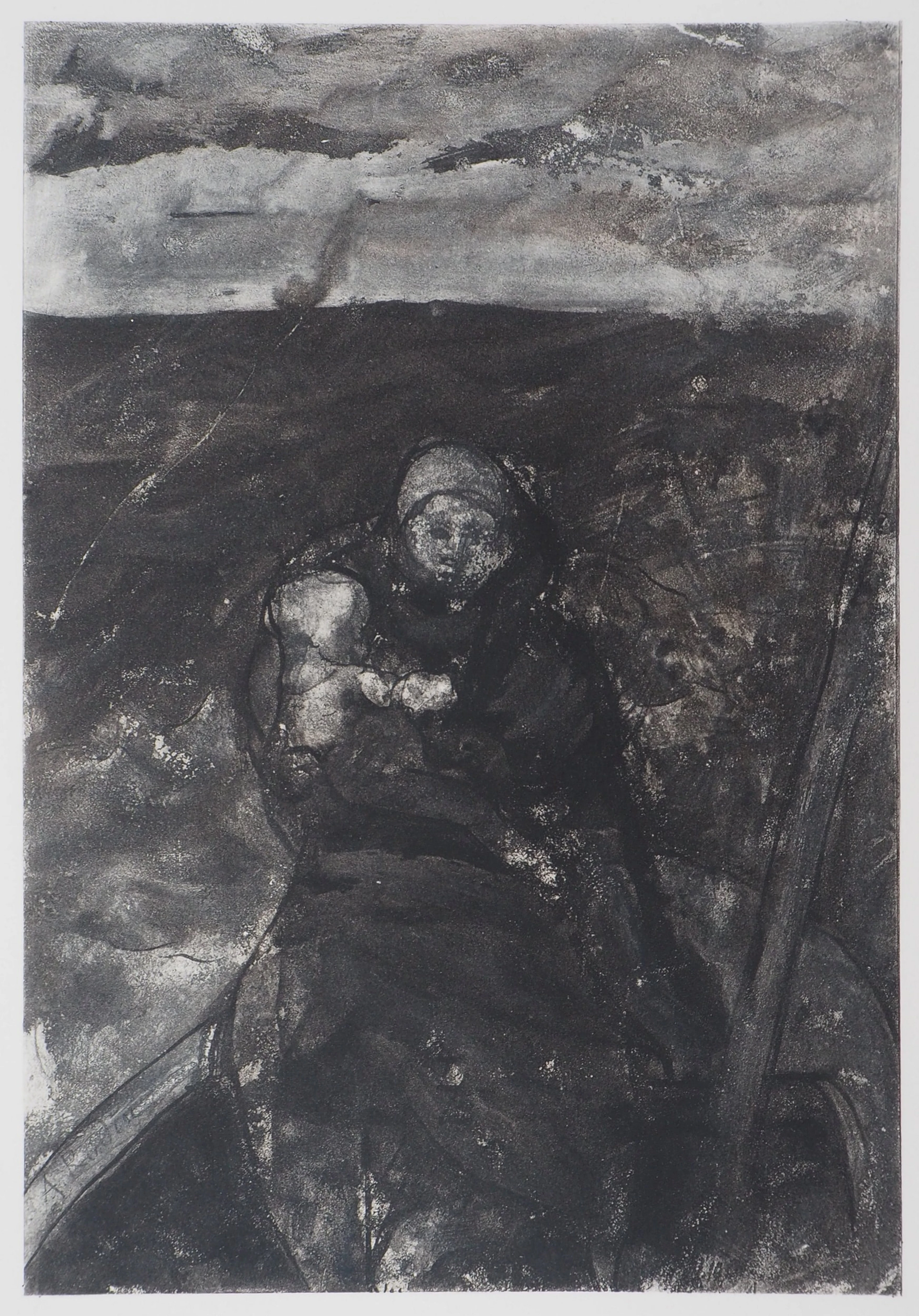 Auguste RODIN : La barque de Caron, Gravure