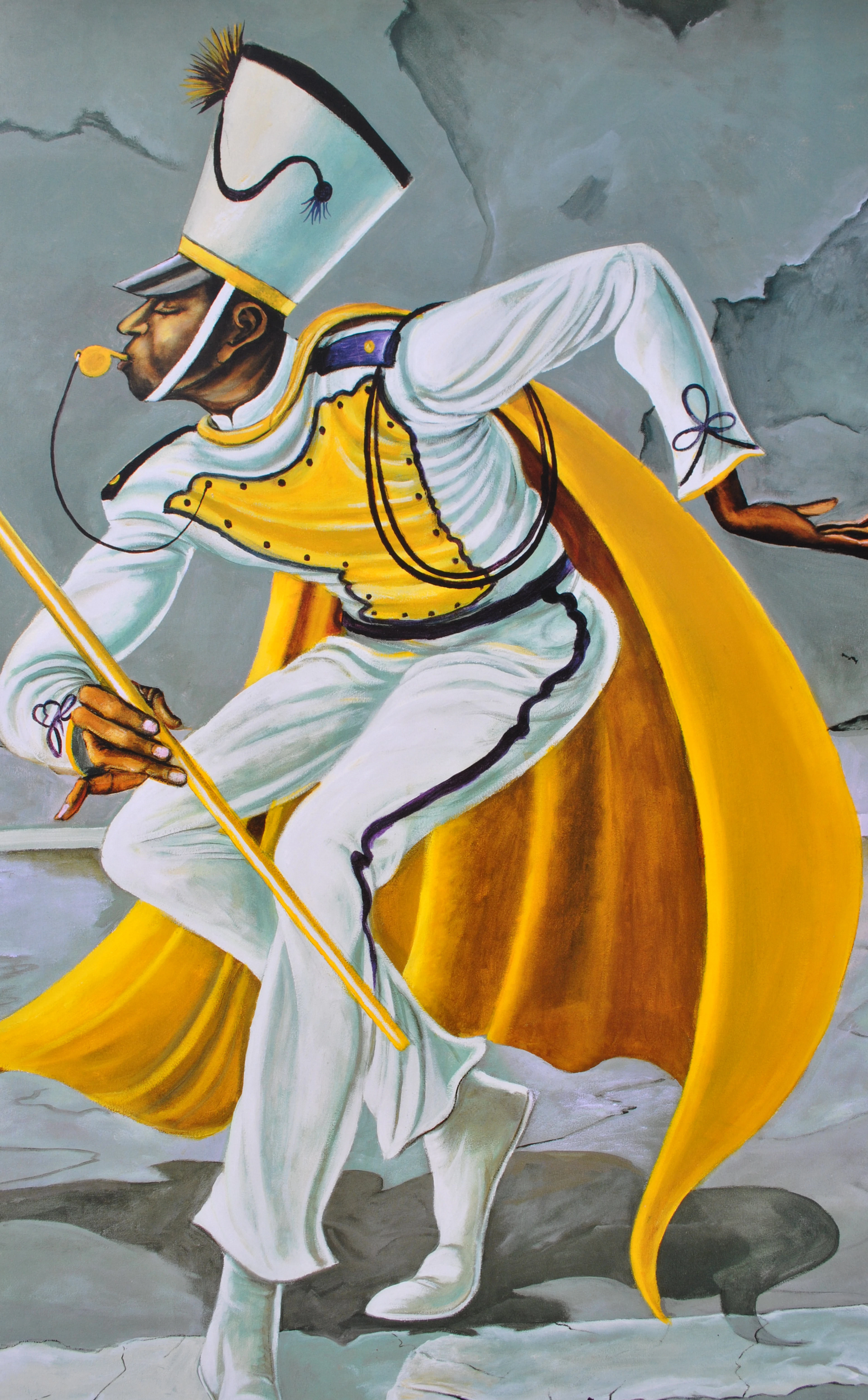 Ernie BARNES : Le Tambour Major, Sérigraphie signée
