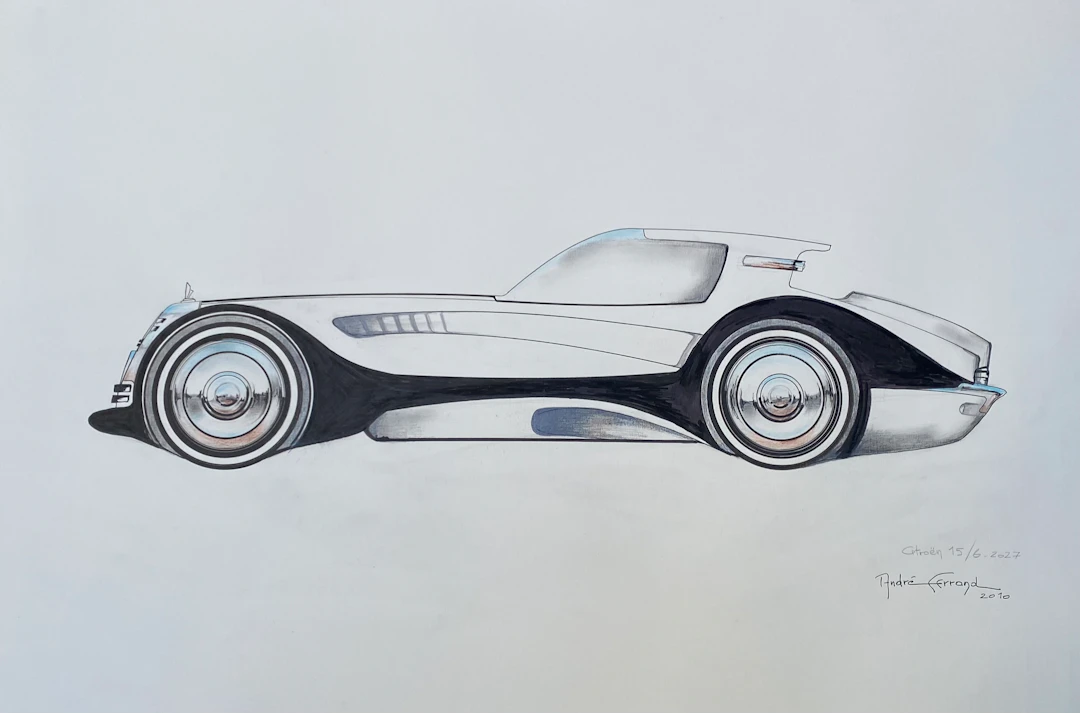 André Ferrand - Dessin « Citroën 15/6. 2027 » circa 2010