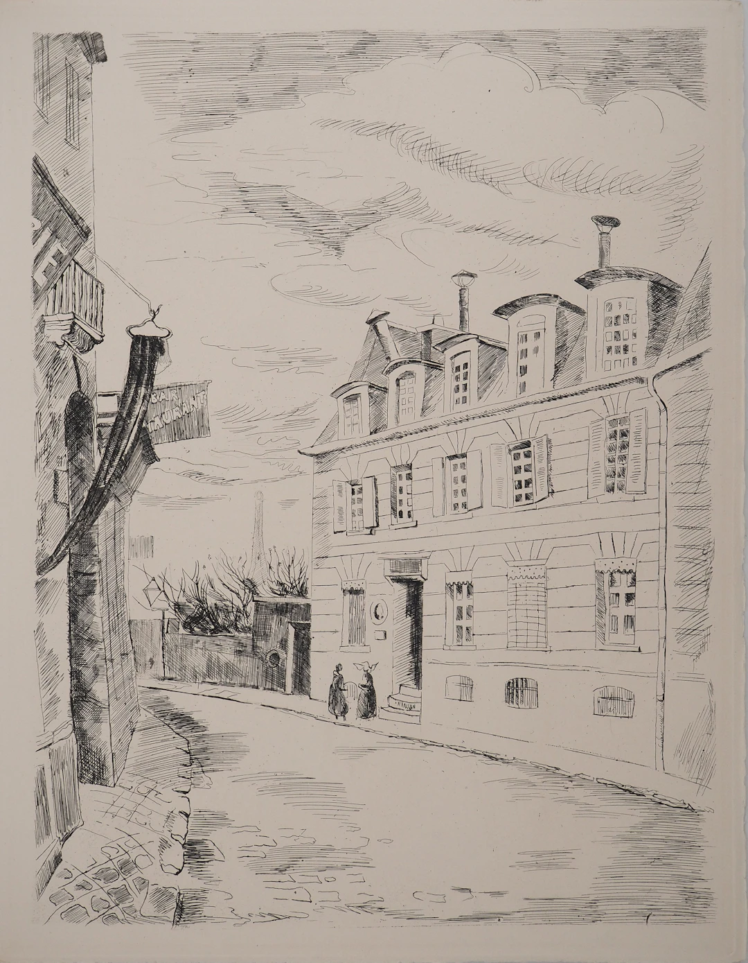 Edmond CERIA : Passy, Gravure originale signé