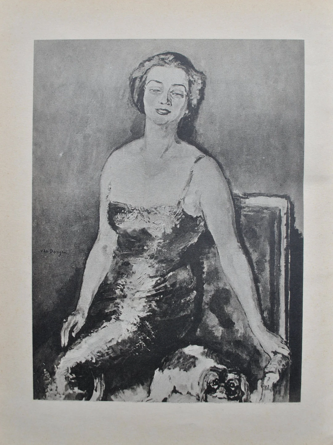 Kees VAN DONGEN : Elégante en tenue de soirée, Gravure signée