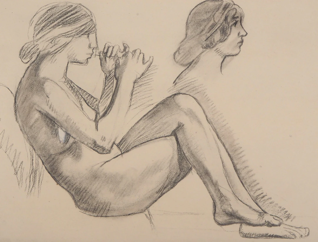 Maurice DENIS : Etude pour la joueuse de flûte - Lithographie originale