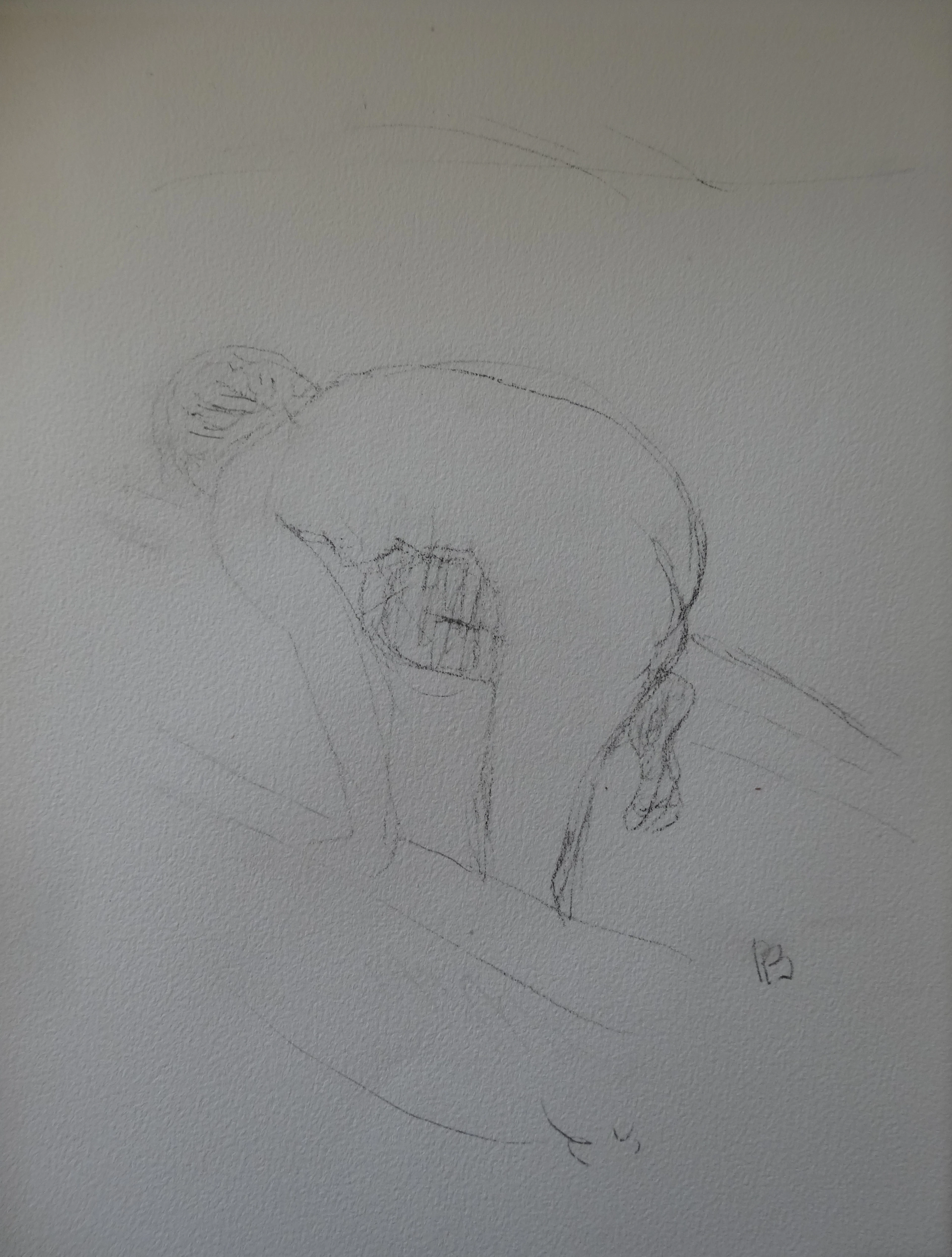 Pierre BONNARD (d’après) : Femme nue de dos - Lithographie Signée