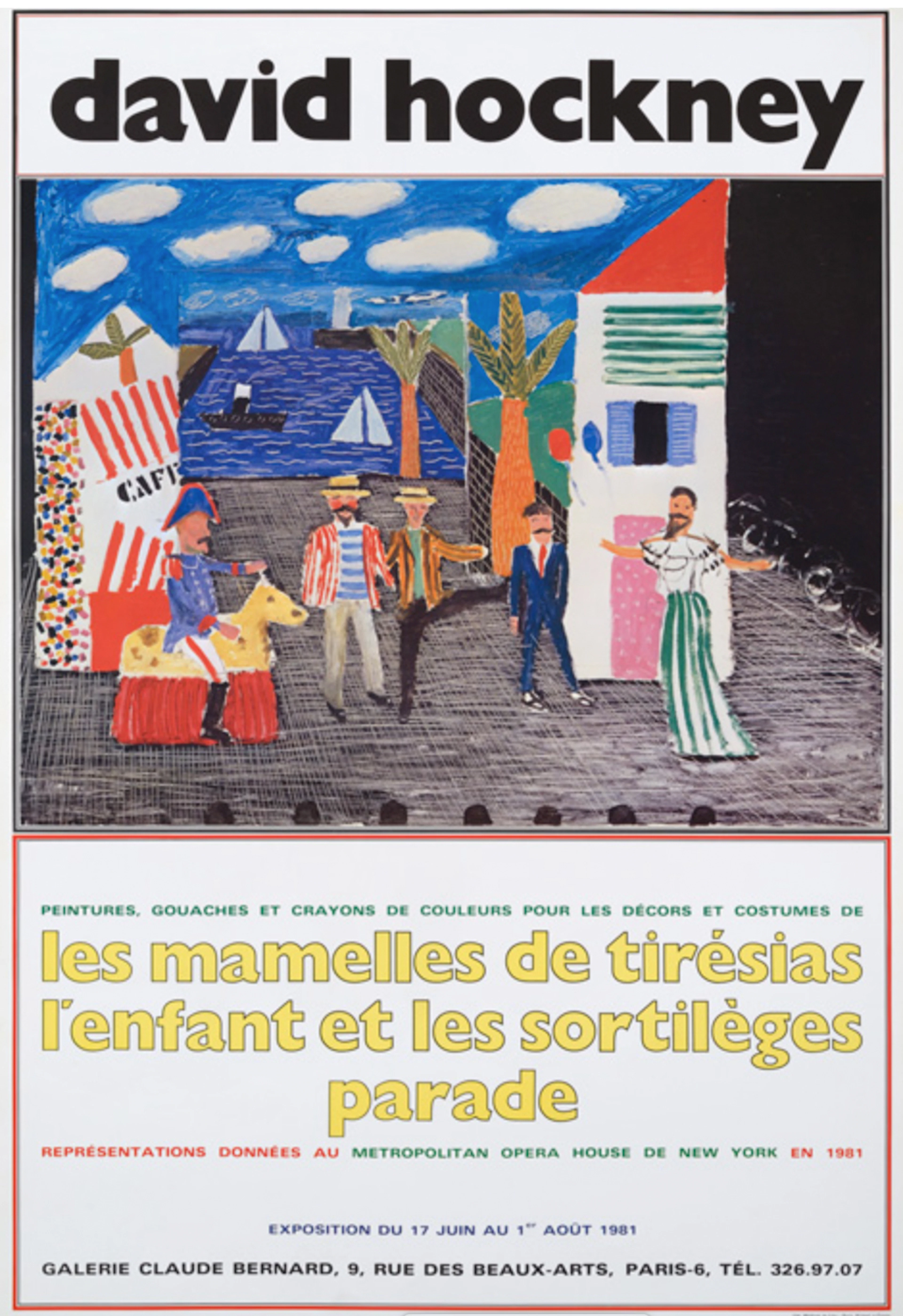 David Hockney - Les mamelles de Tirésias, 1981 - Affiche