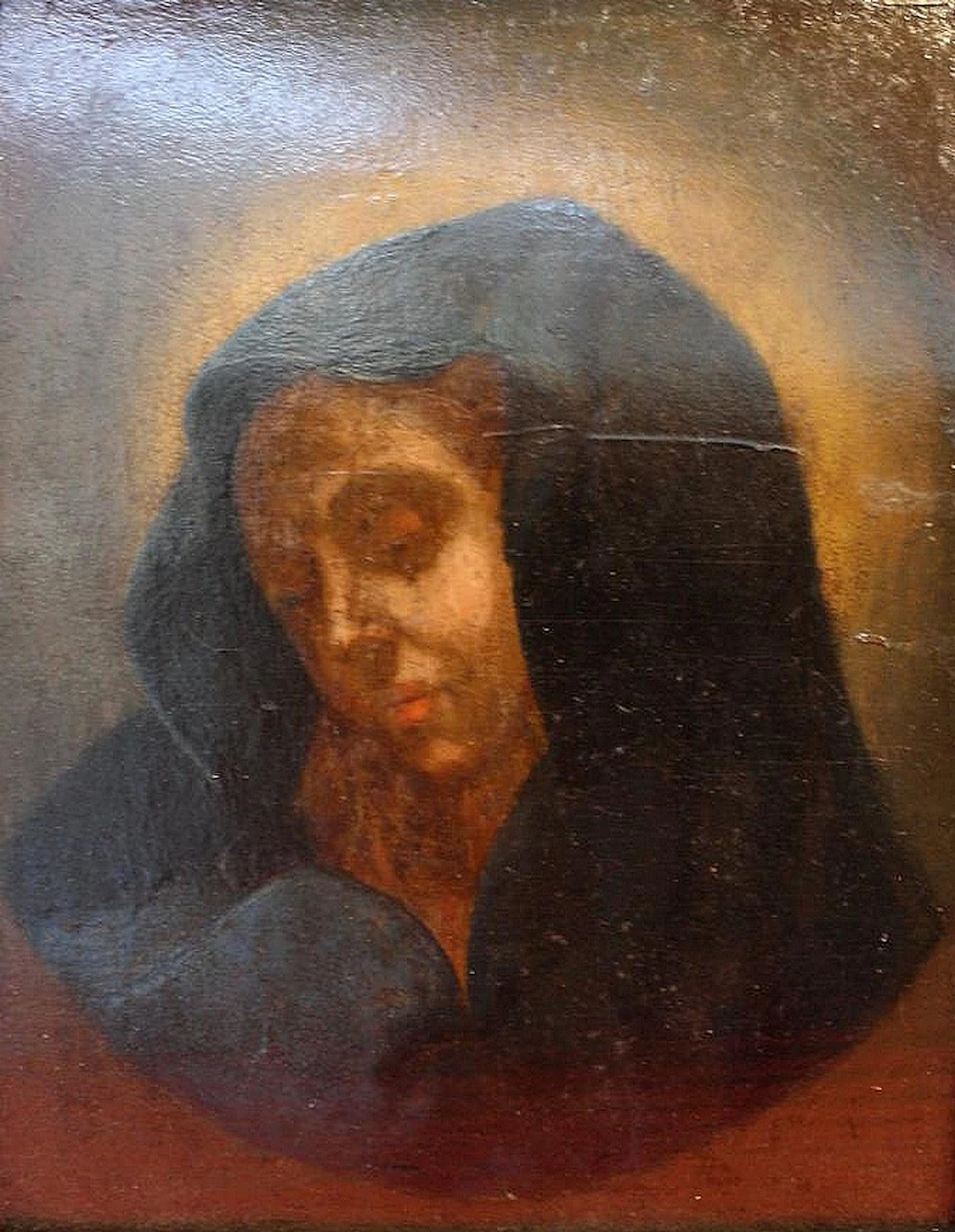 Ecole du 19e siècle - Madone- huile sur bois