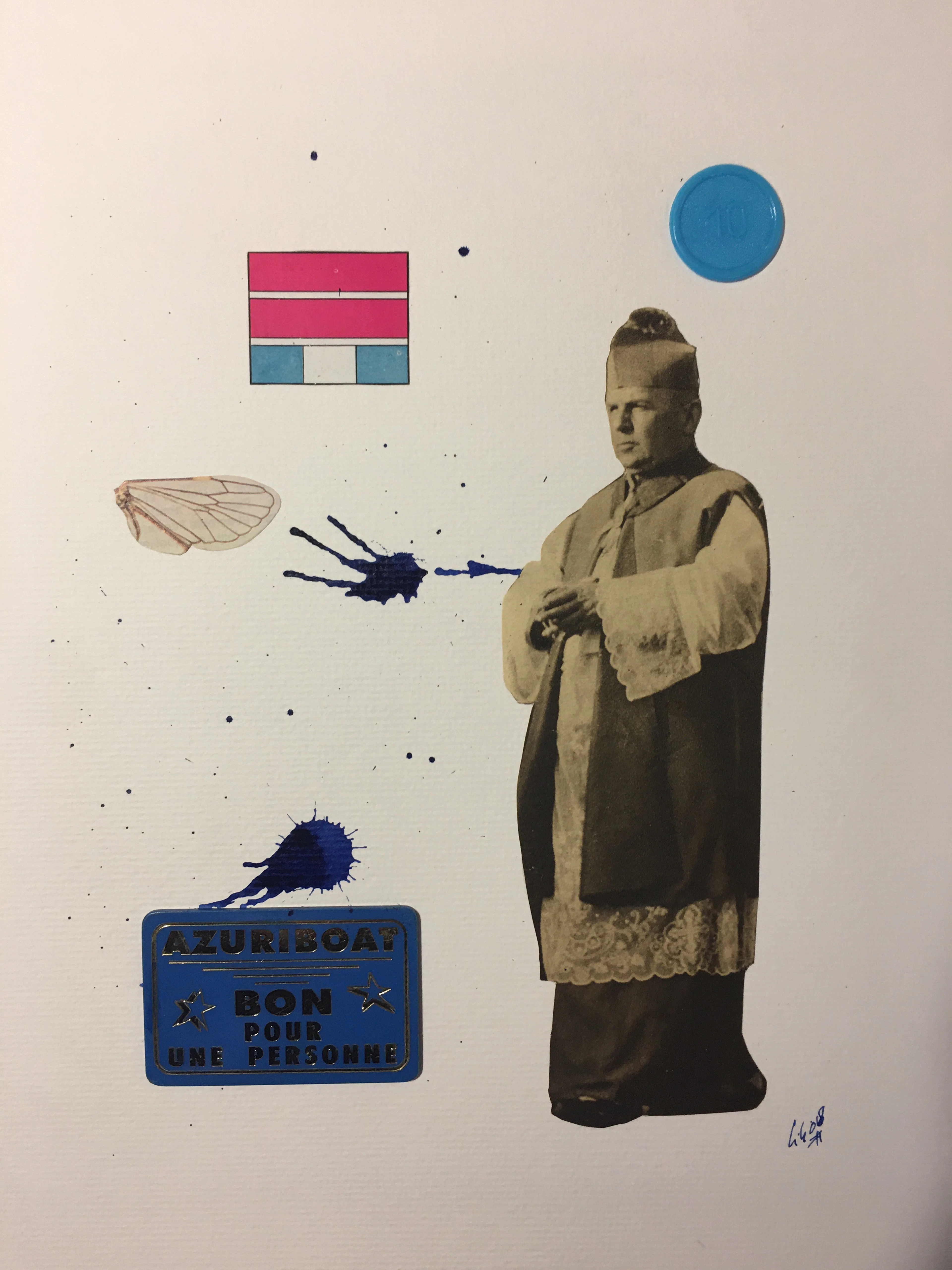 Christophe STOUVENEL - No Sense Cleansing, 2018 - Collage signé