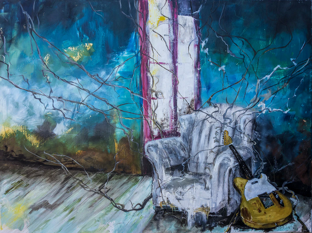 Jean-Pierre BRISSART - La maison du bluesman, 2018 - Huile sur toile signée