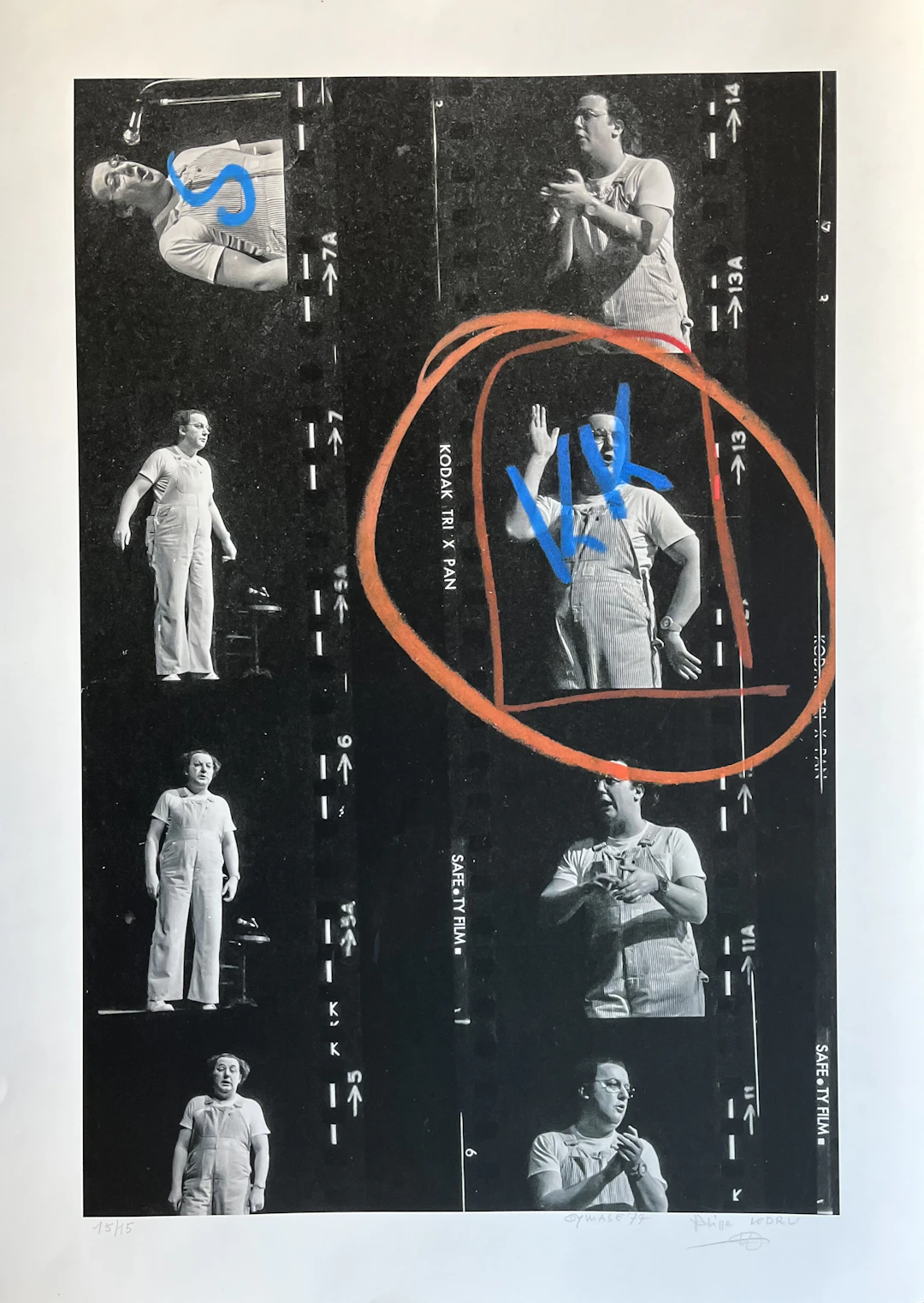 COLUCHE - Photo signée, exemplaire numéroté