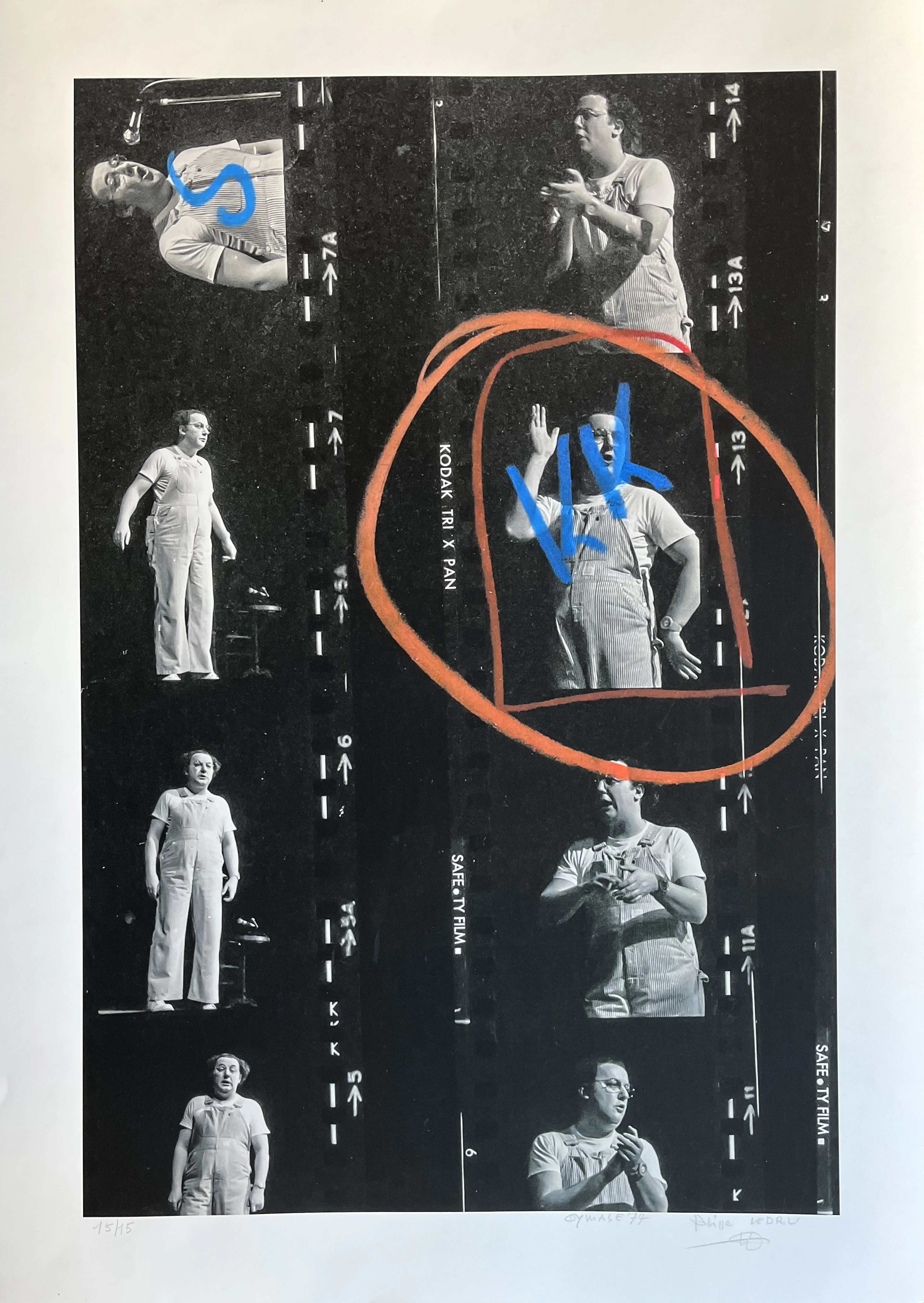COLUCHE - Photo signée, exemplaire numéroté