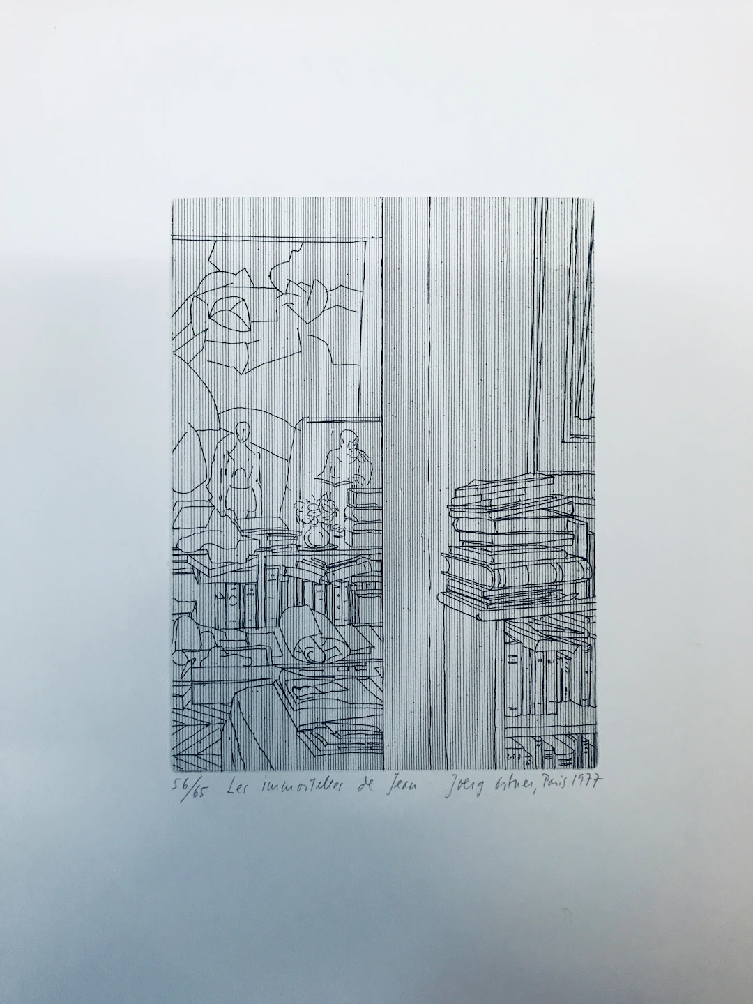 Joerg ORTNER - Les immortelles de Jean, 1977 - Gravure signée au crayon