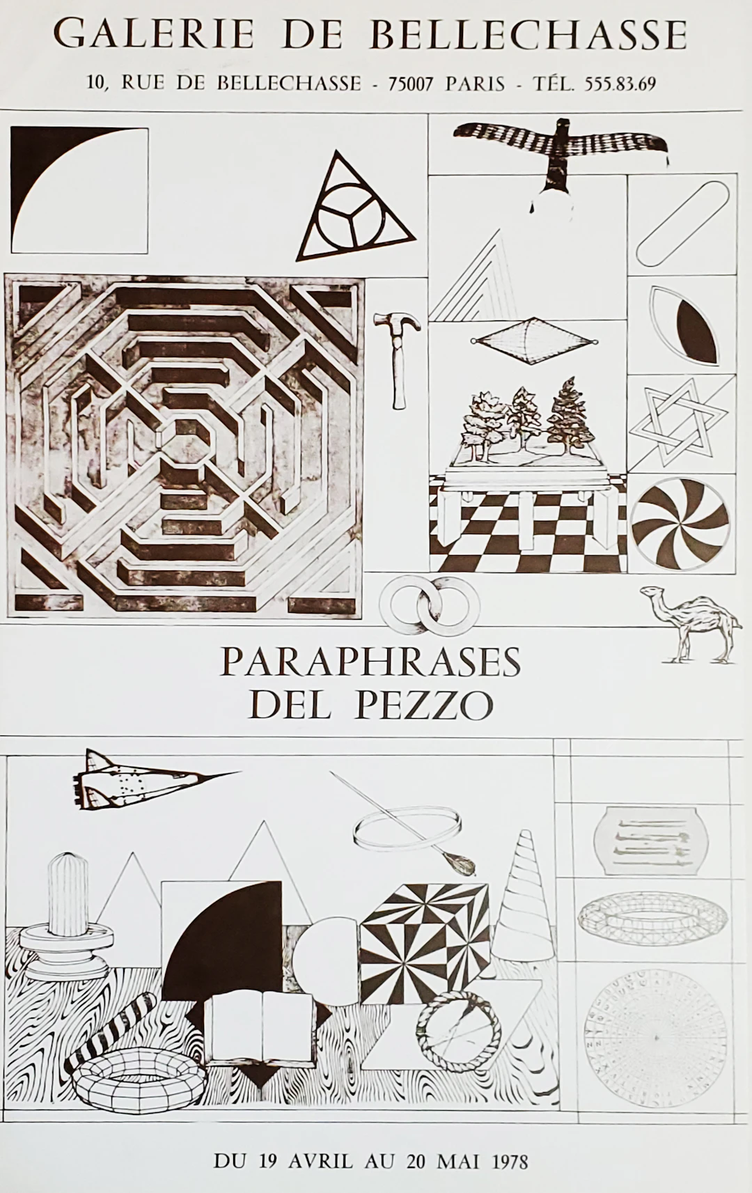 Lucio Del Pezzo, Paraphrase, sérigraphie, 1978