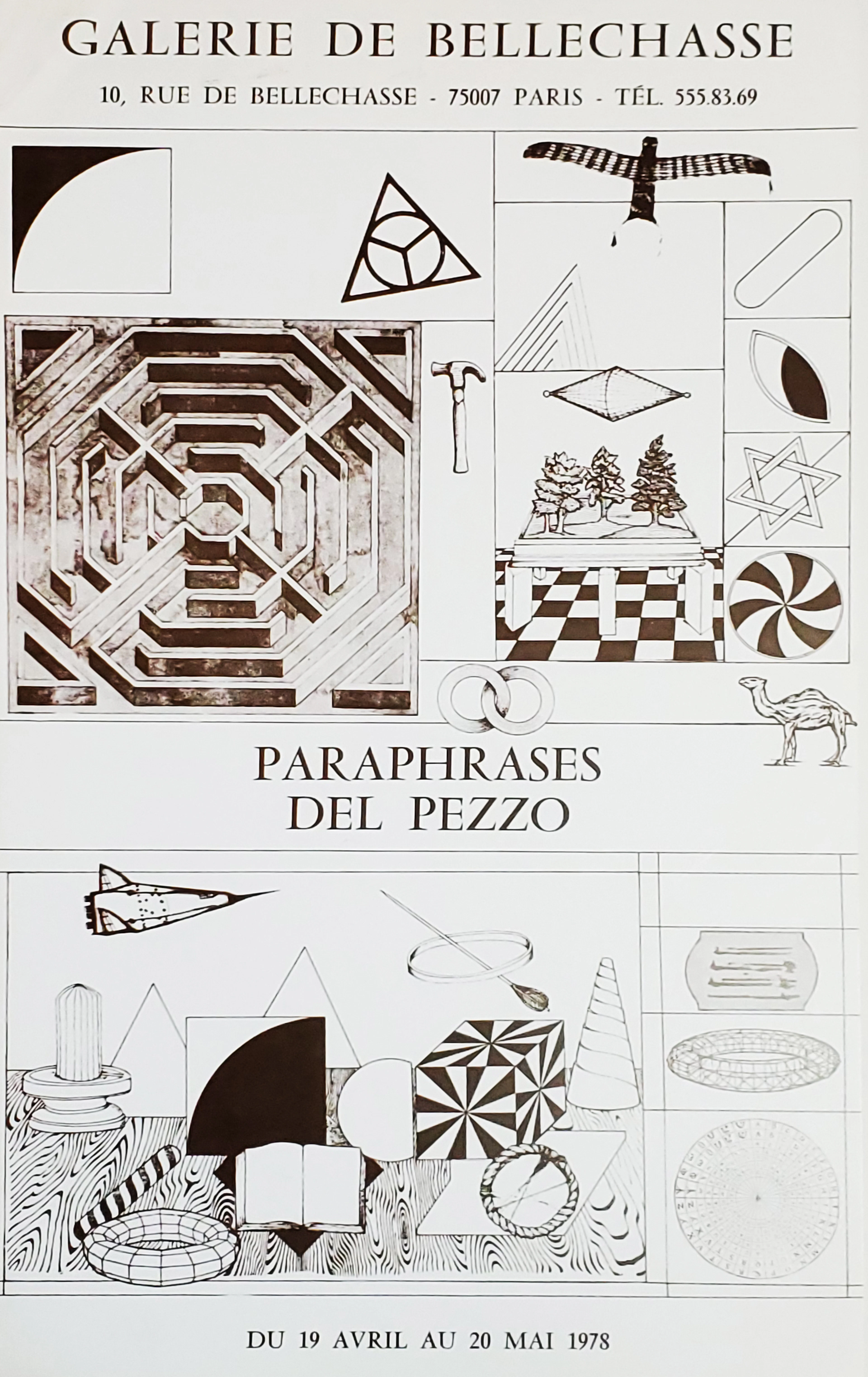 Lucio Del Pezzo, Paraphrase, sérigraphie, 1978