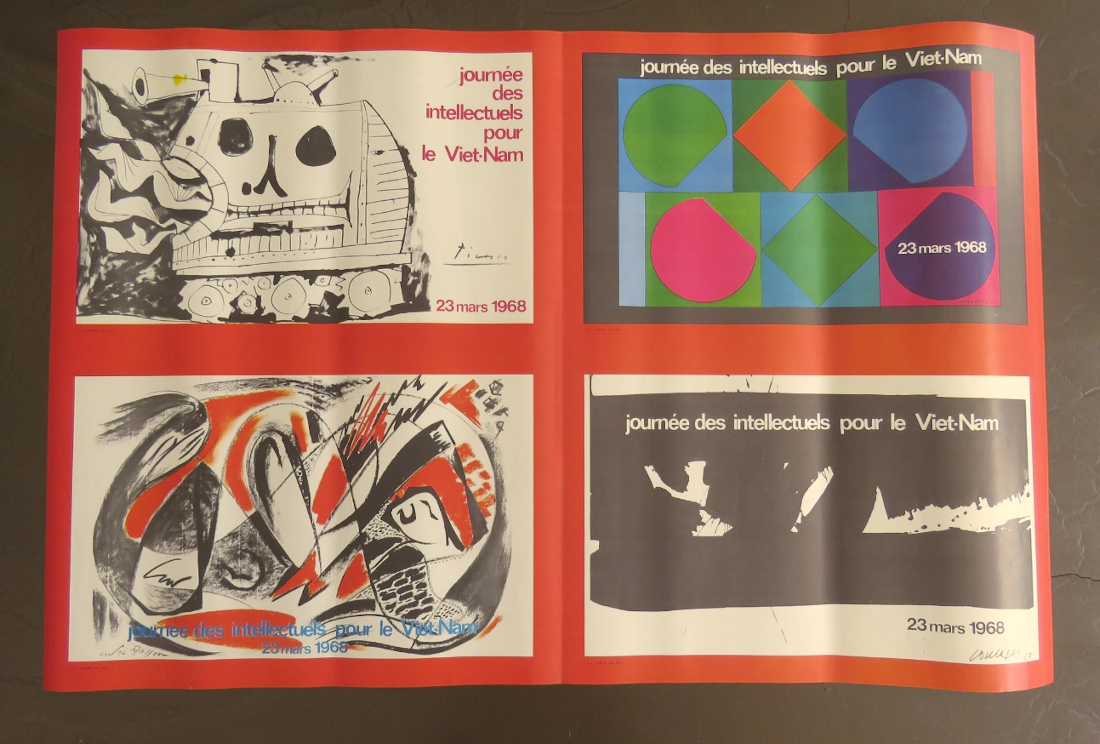 Soulages - Picasso - Vasarely - Masson - Journée des intellectuels