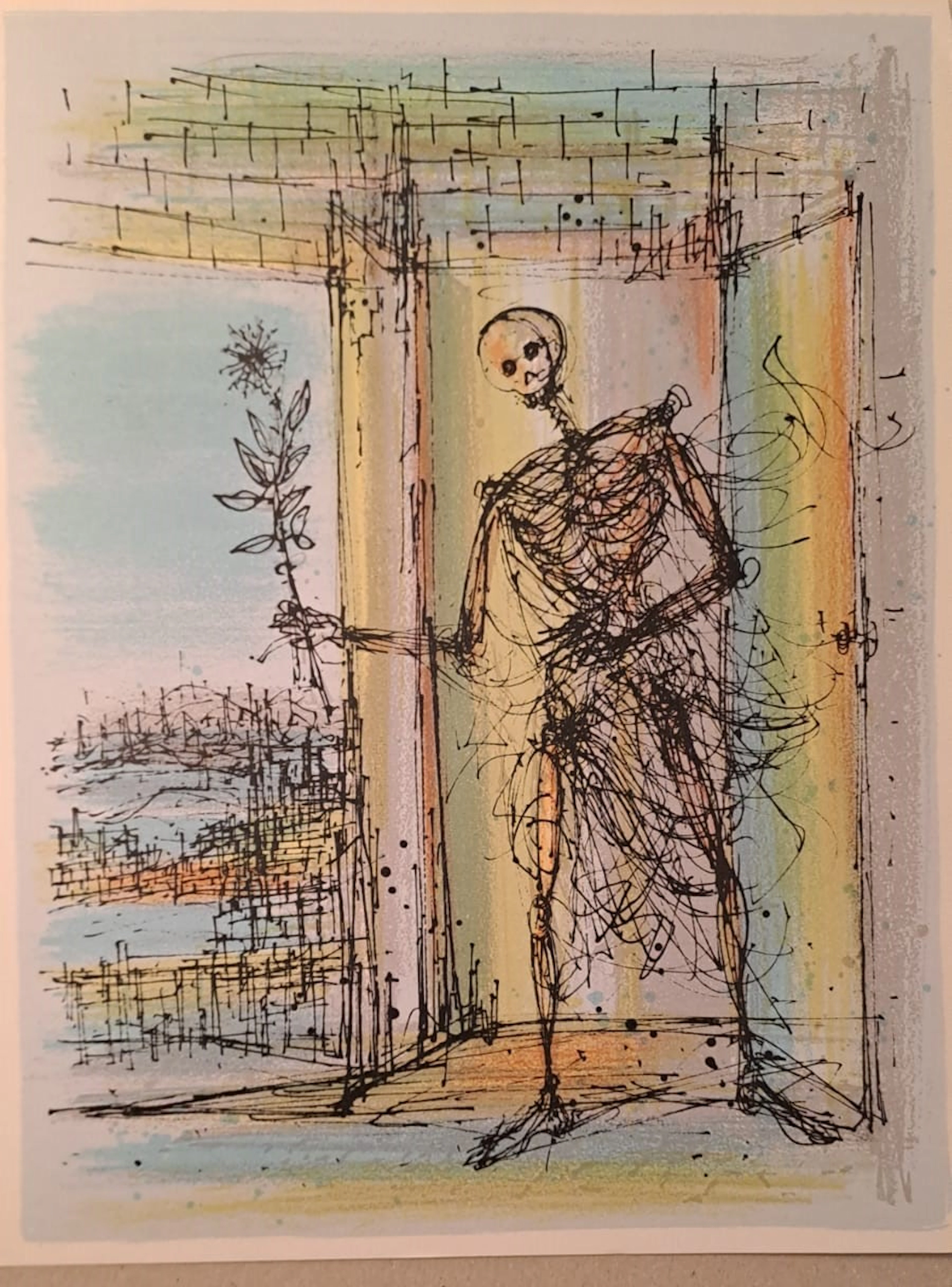 Jean Carzou - La fleur et la mort - Lithographie originale