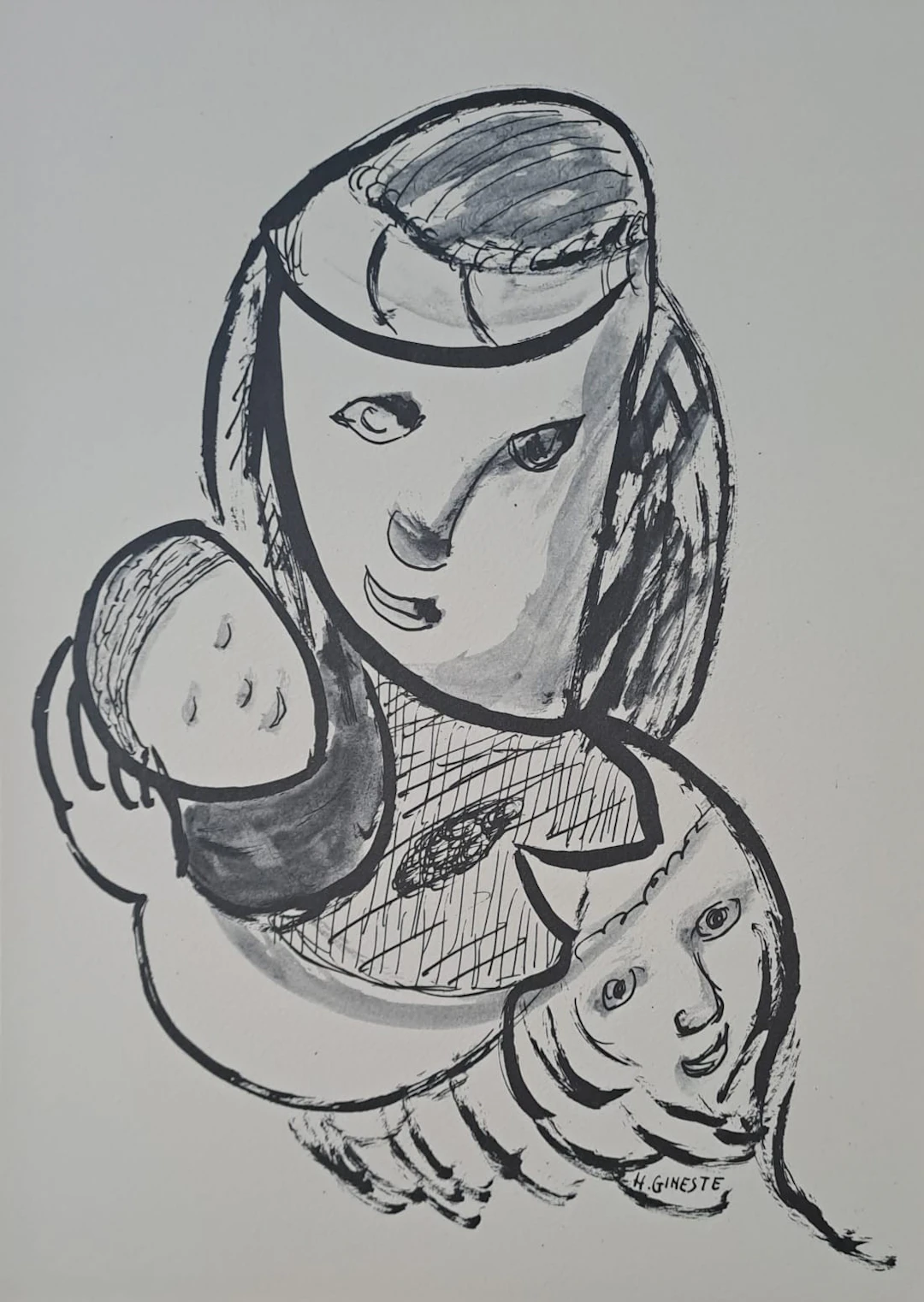 Henri Gineste - Créatures merveilleuses 5 - Lithographie signée